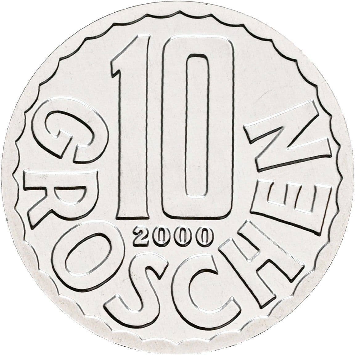 10 Groschen 2000 – Vorderseite