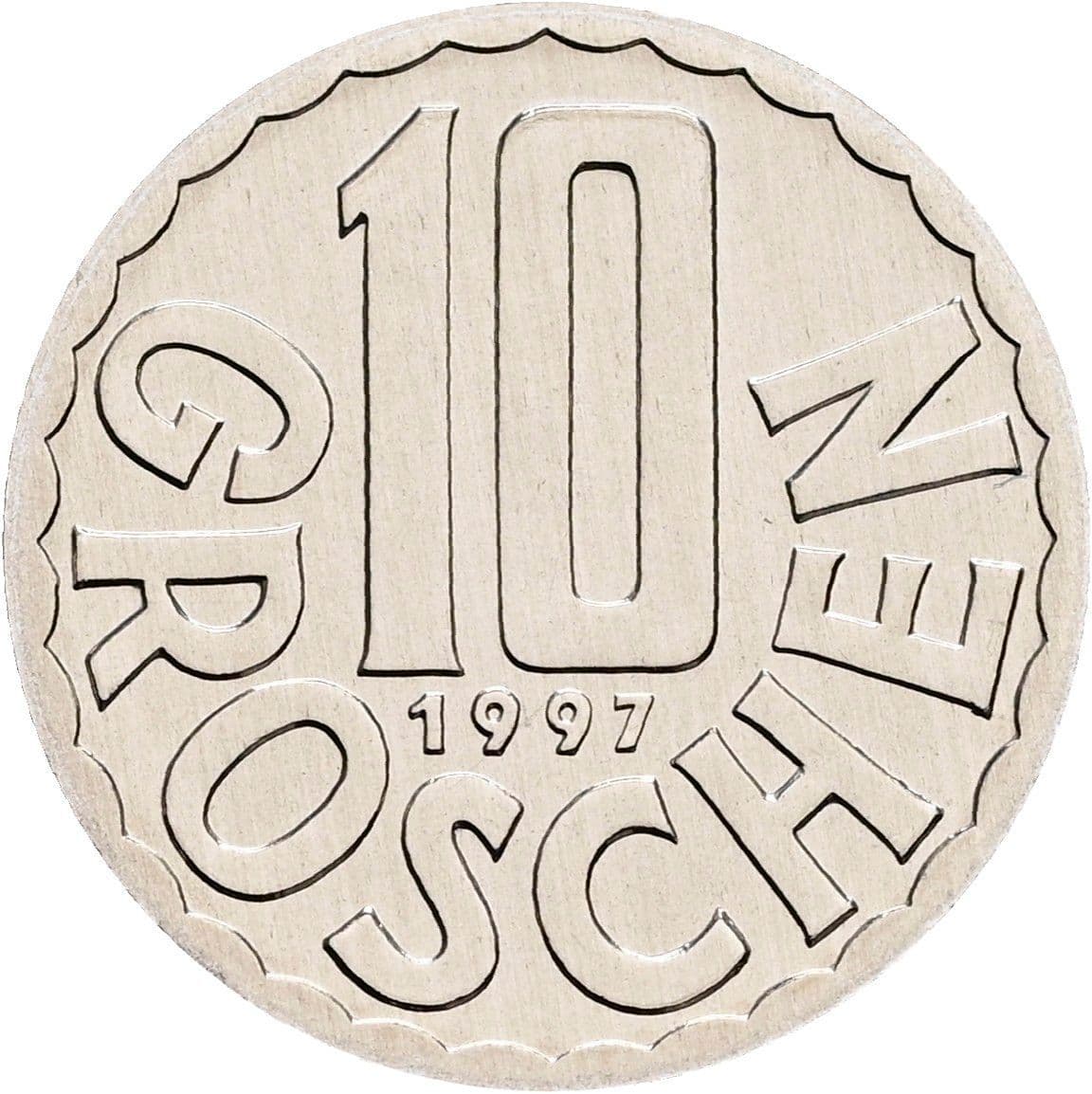 10 Groschen 1997 – Vorderseite