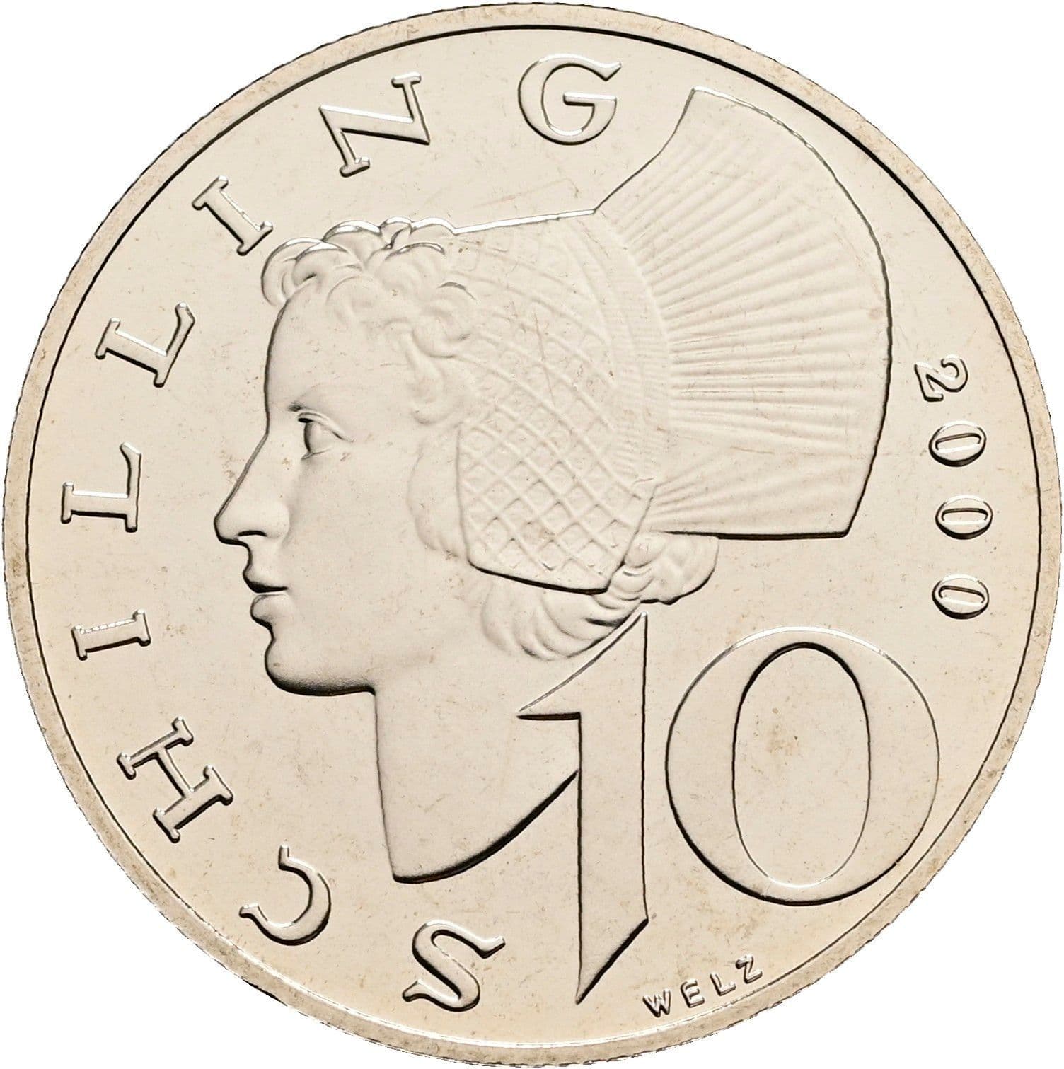 10 Schilling 2000 – Vorderseite