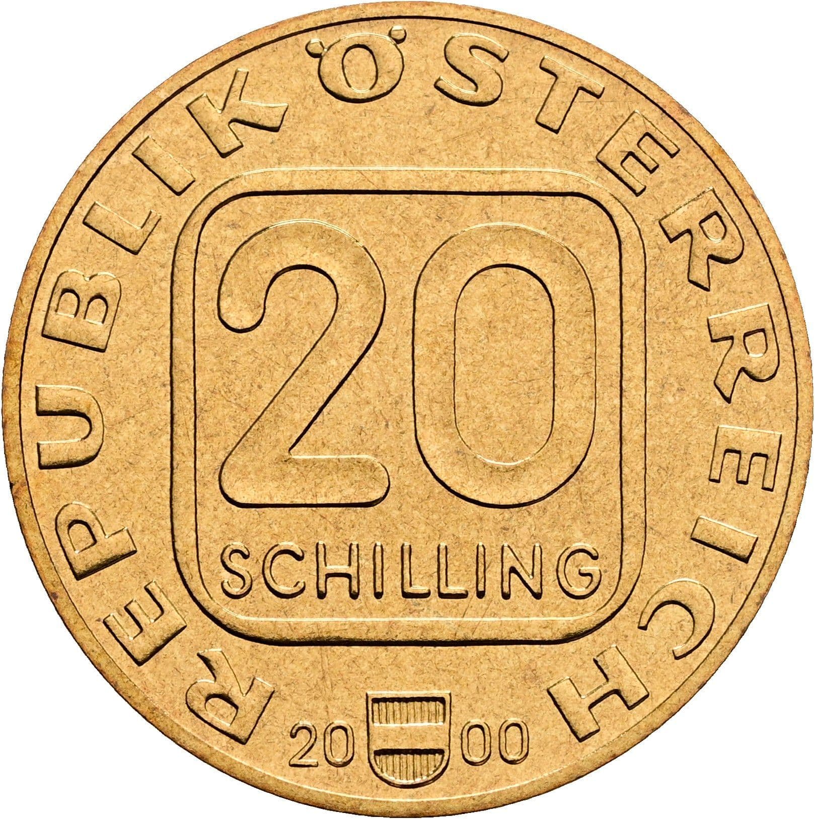 20 Schilling 2000 – Vorderseite