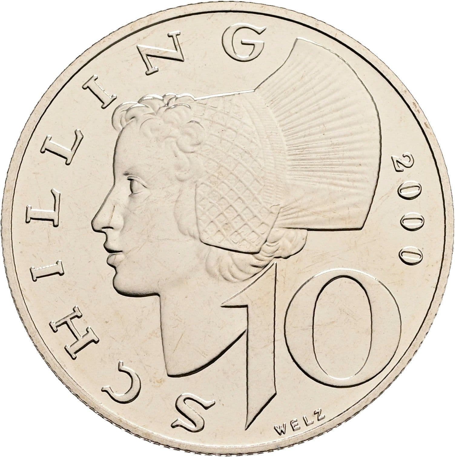10 Schilling 2000 – Vorderseite
