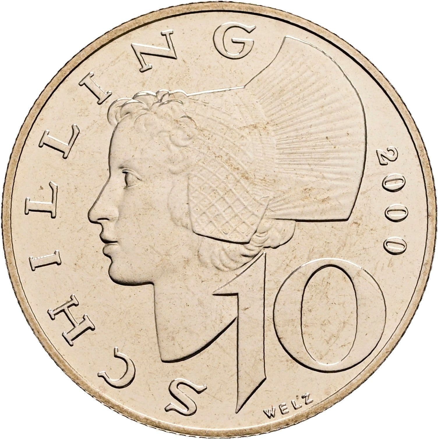 10 Schilling 2000 – Vorderseite