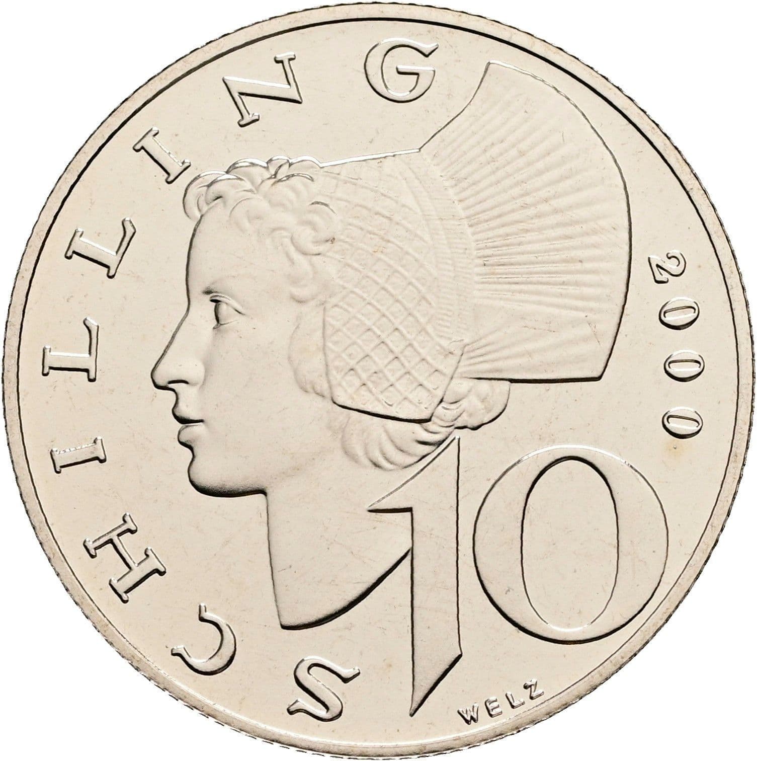 10 Schilling 2000 – Vorderseite