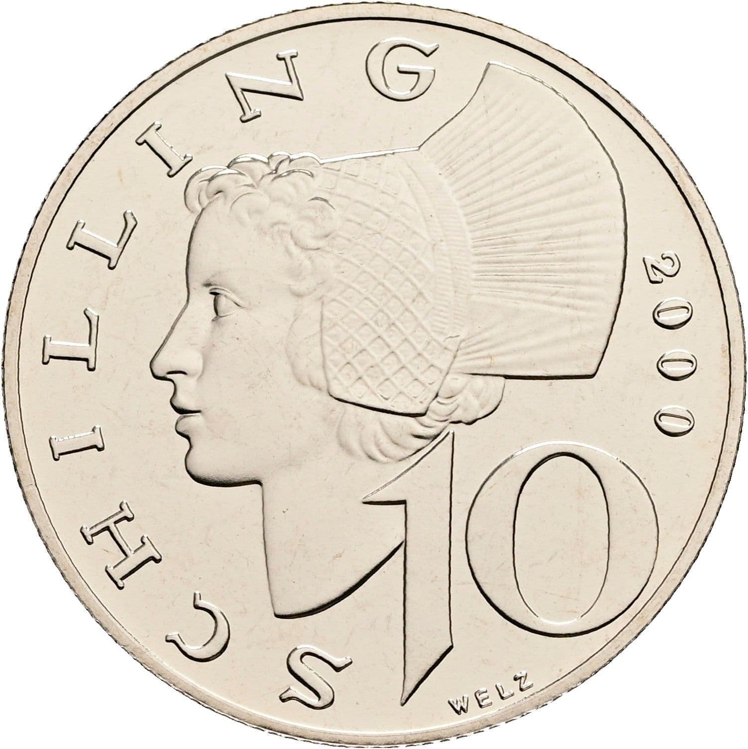10 Schilling 2000 – Vorderseite