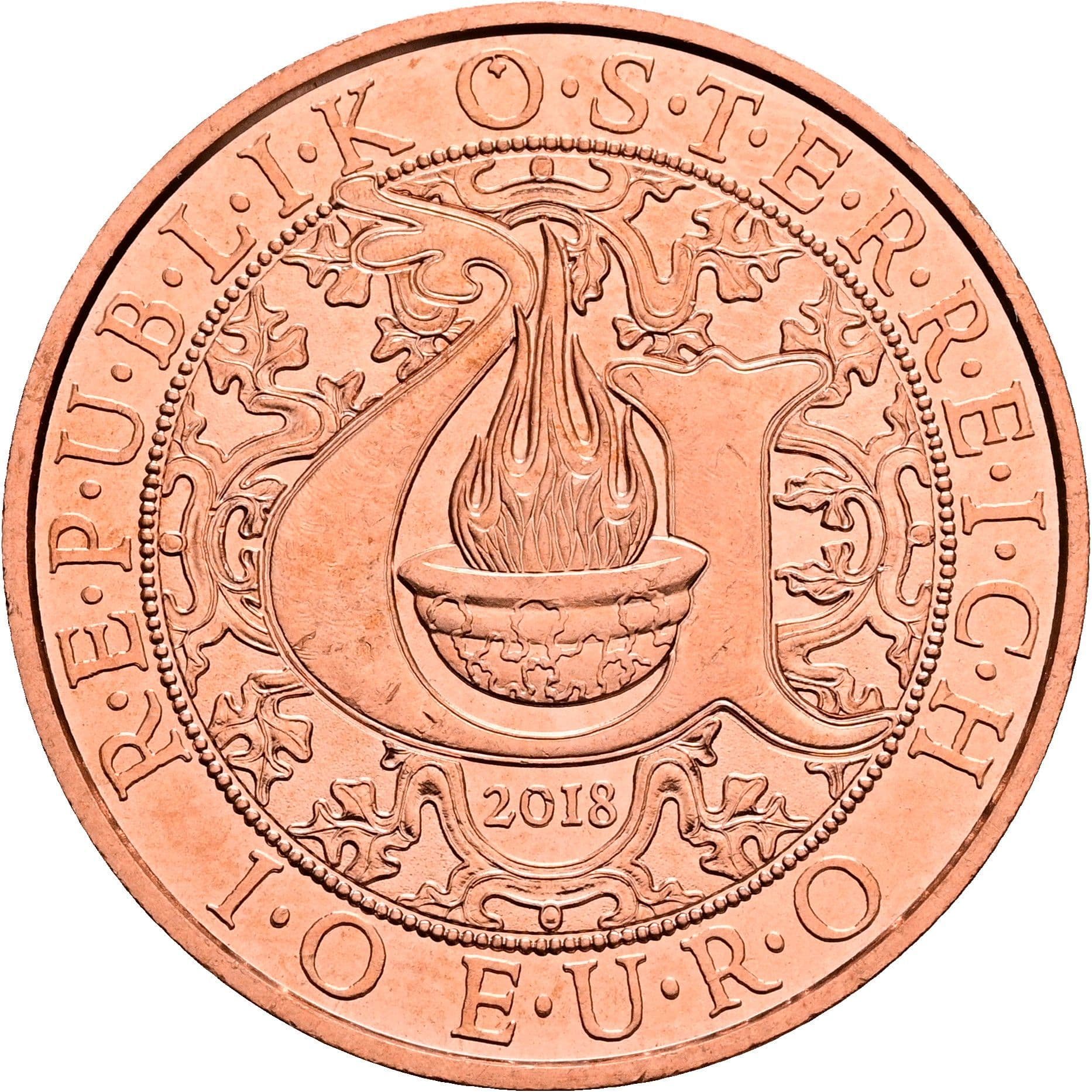 10 Euro 2018 – Rückseite