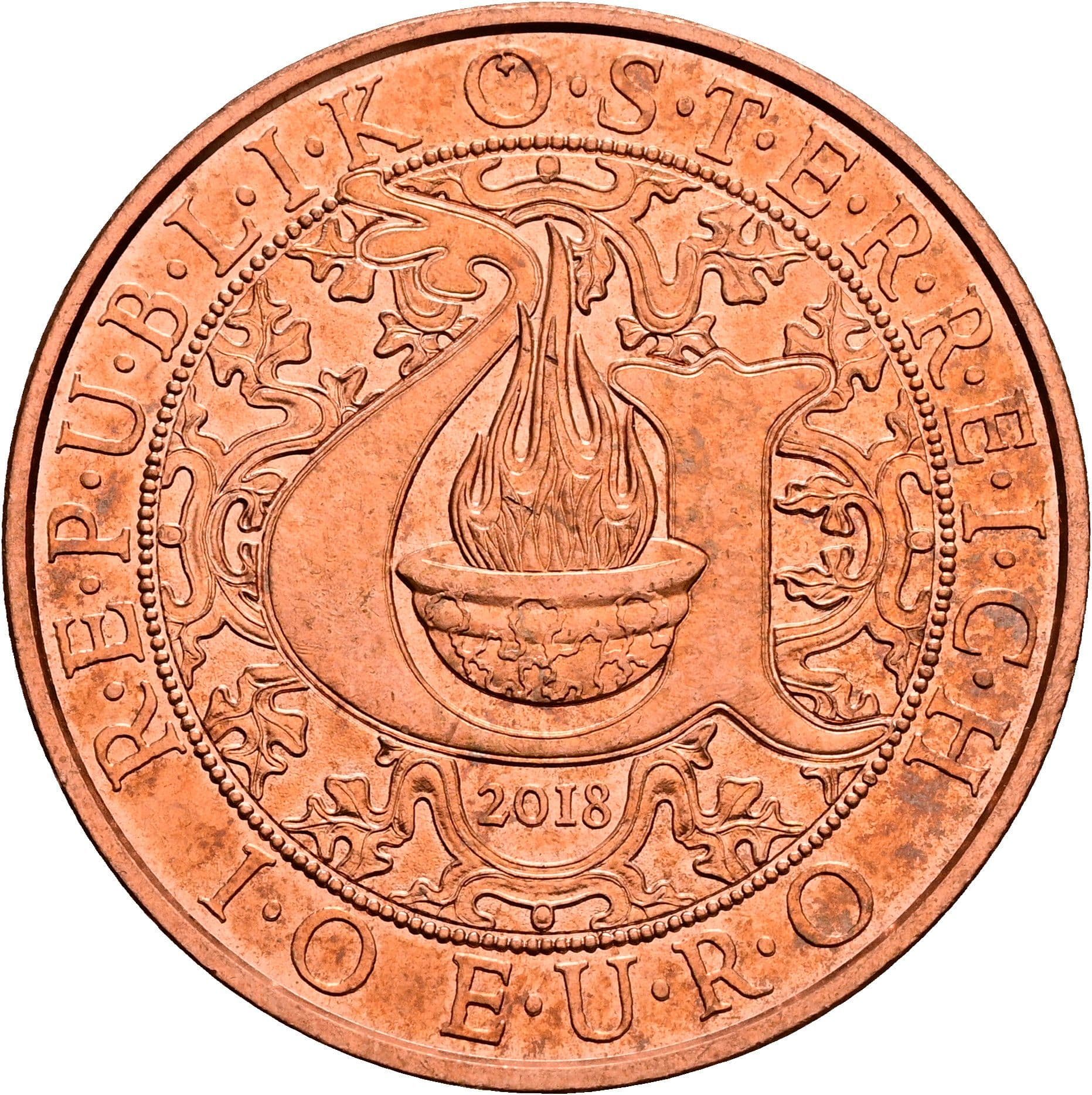 10 Euro 2018 – Rückseite