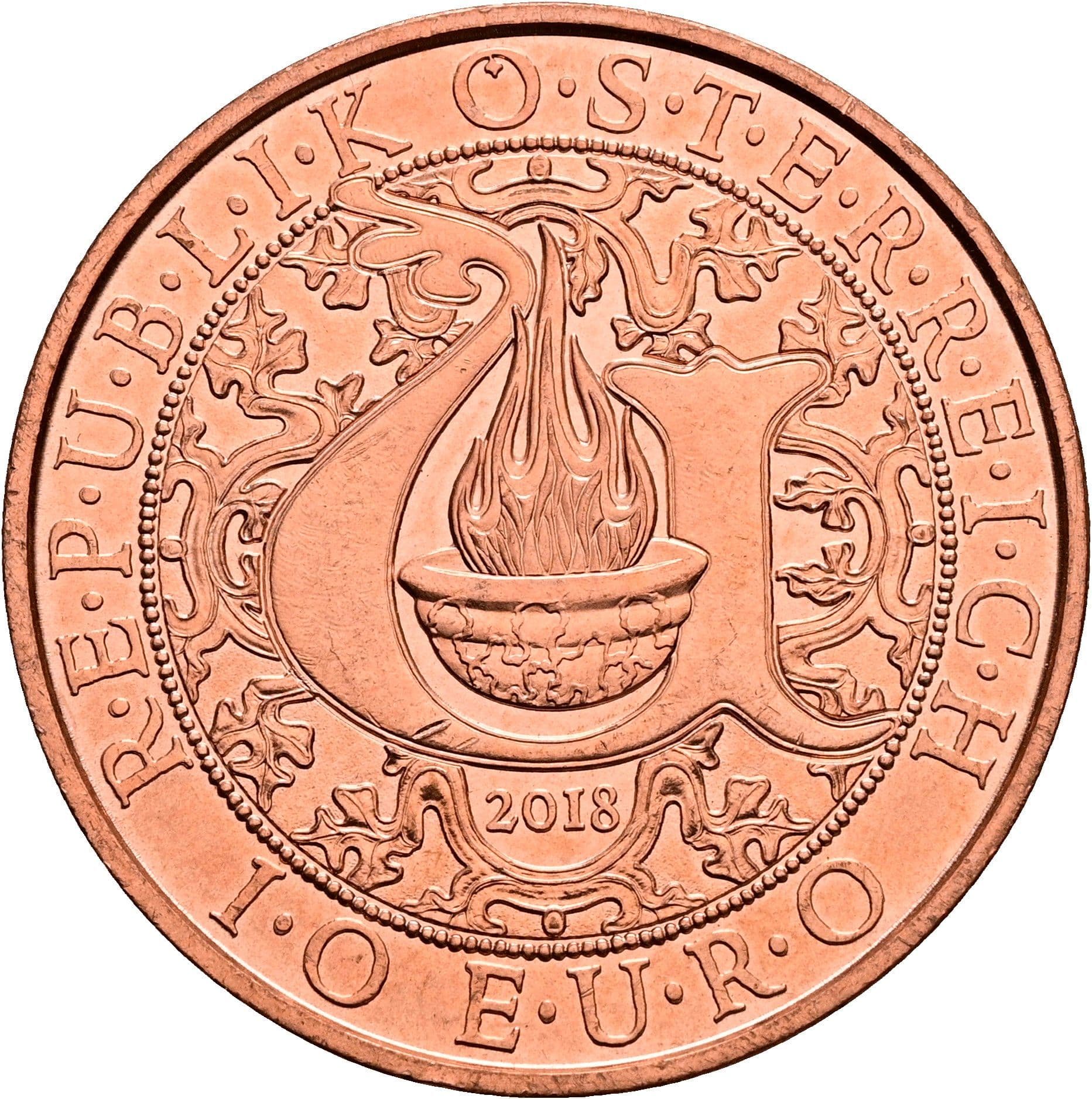 10 Euro 2018 – Rückseite