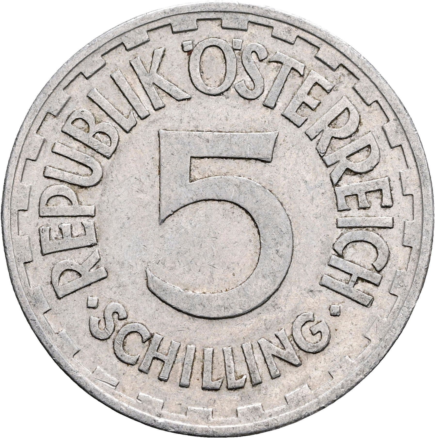 5 Schilling 1952 – Vorderseite