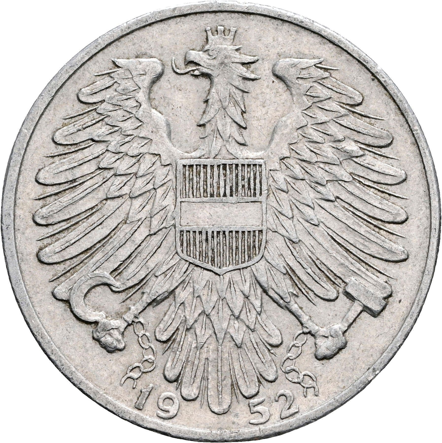 5 Schilling 1952 – Rückseite