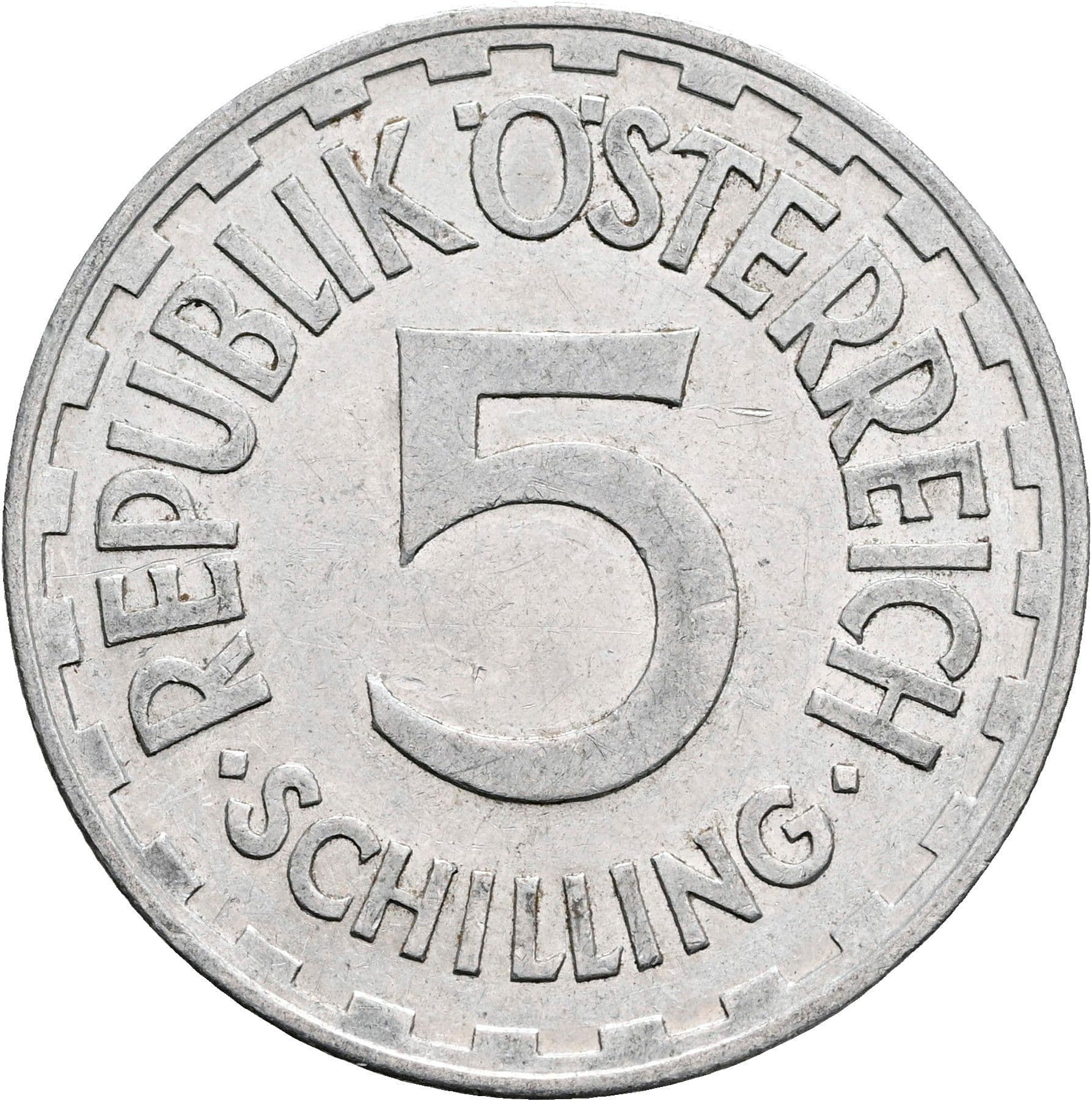 5 Schilling 1952 – Vorderseite