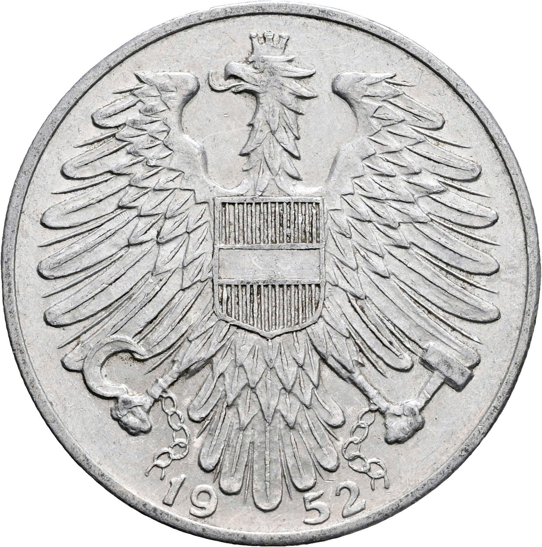 5 Schilling 1952 – Rückseite