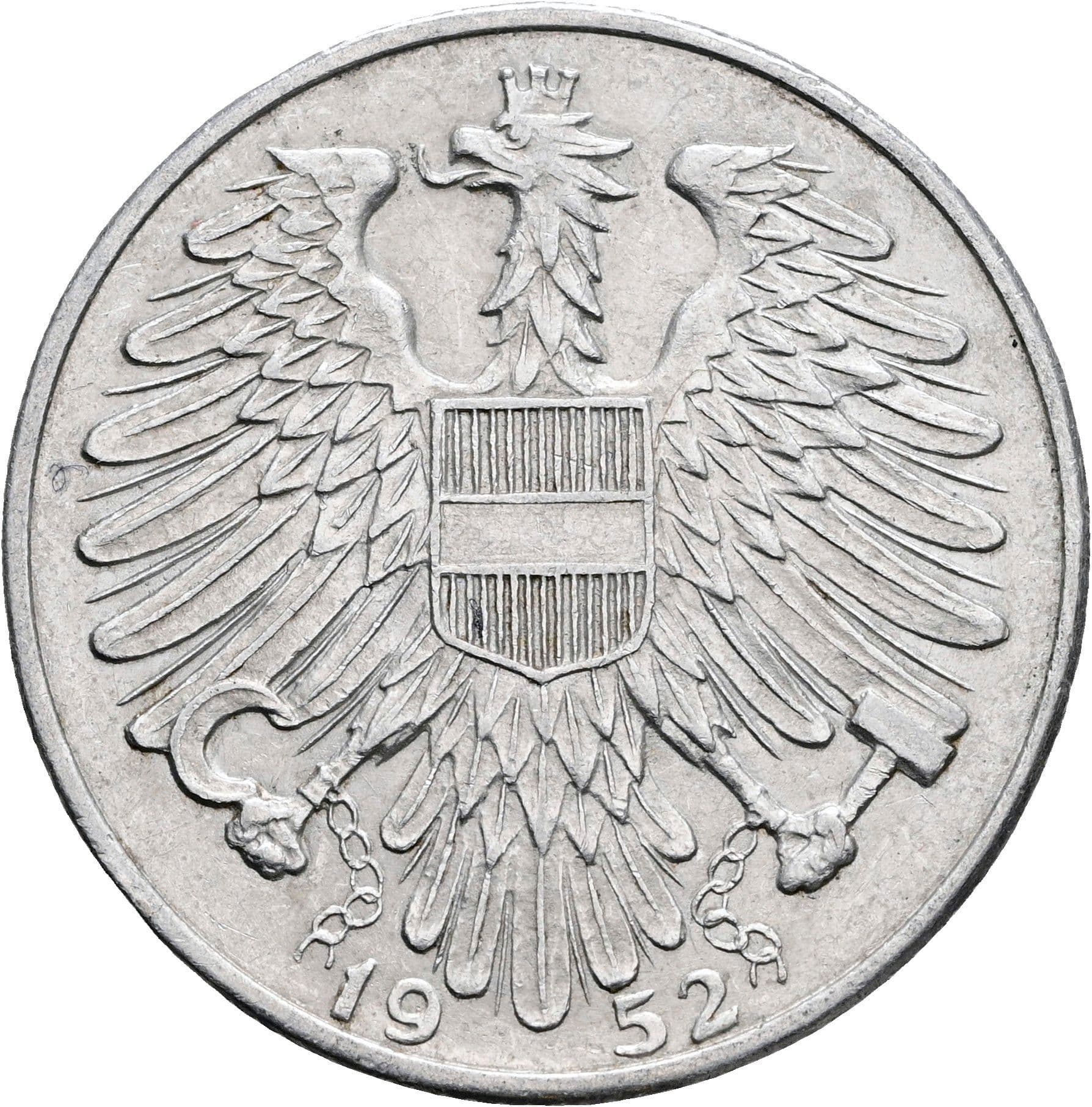 5 Schilling 1952 – Rückseite