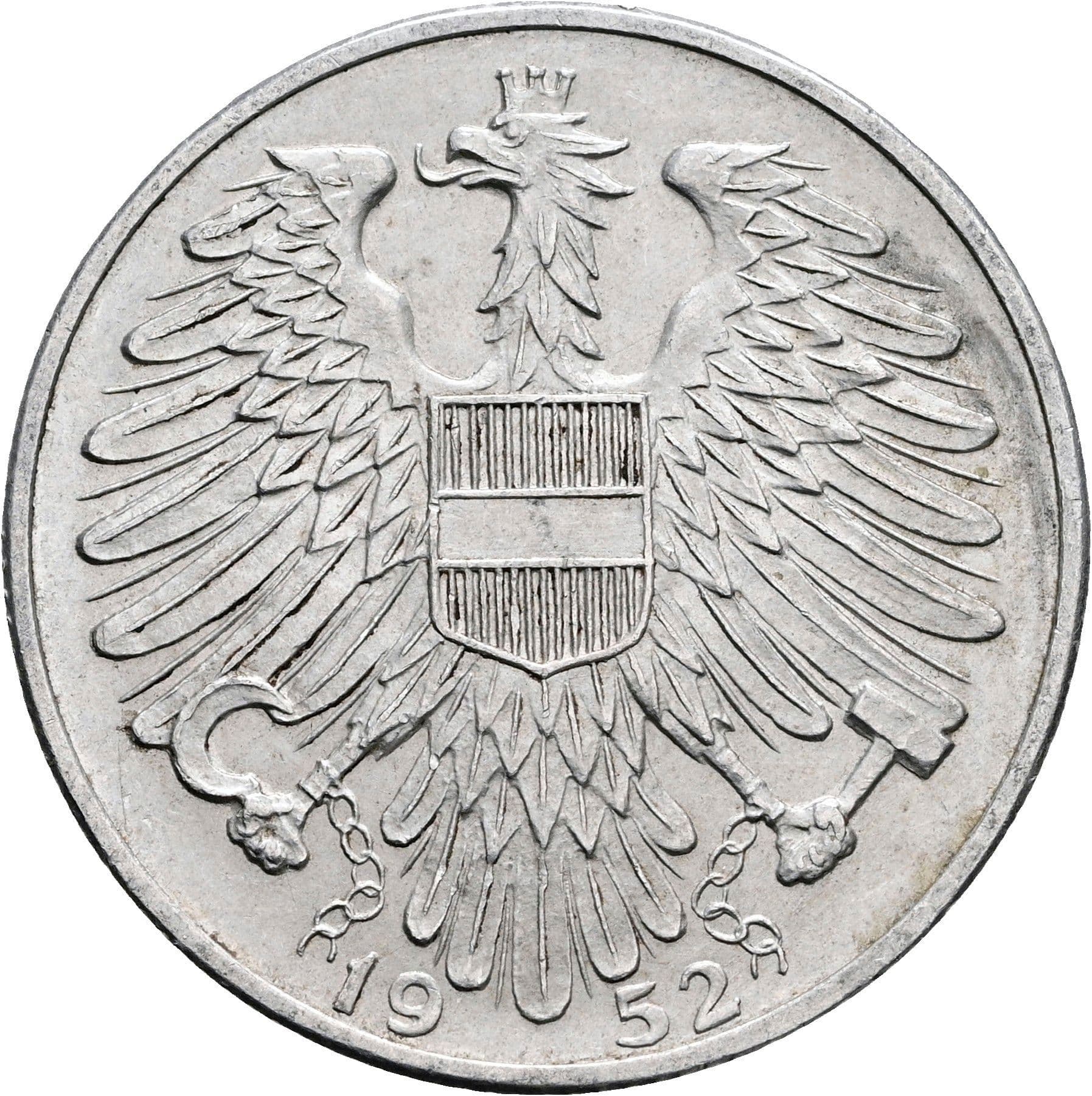 5 Schilling 1952 – Rückseite