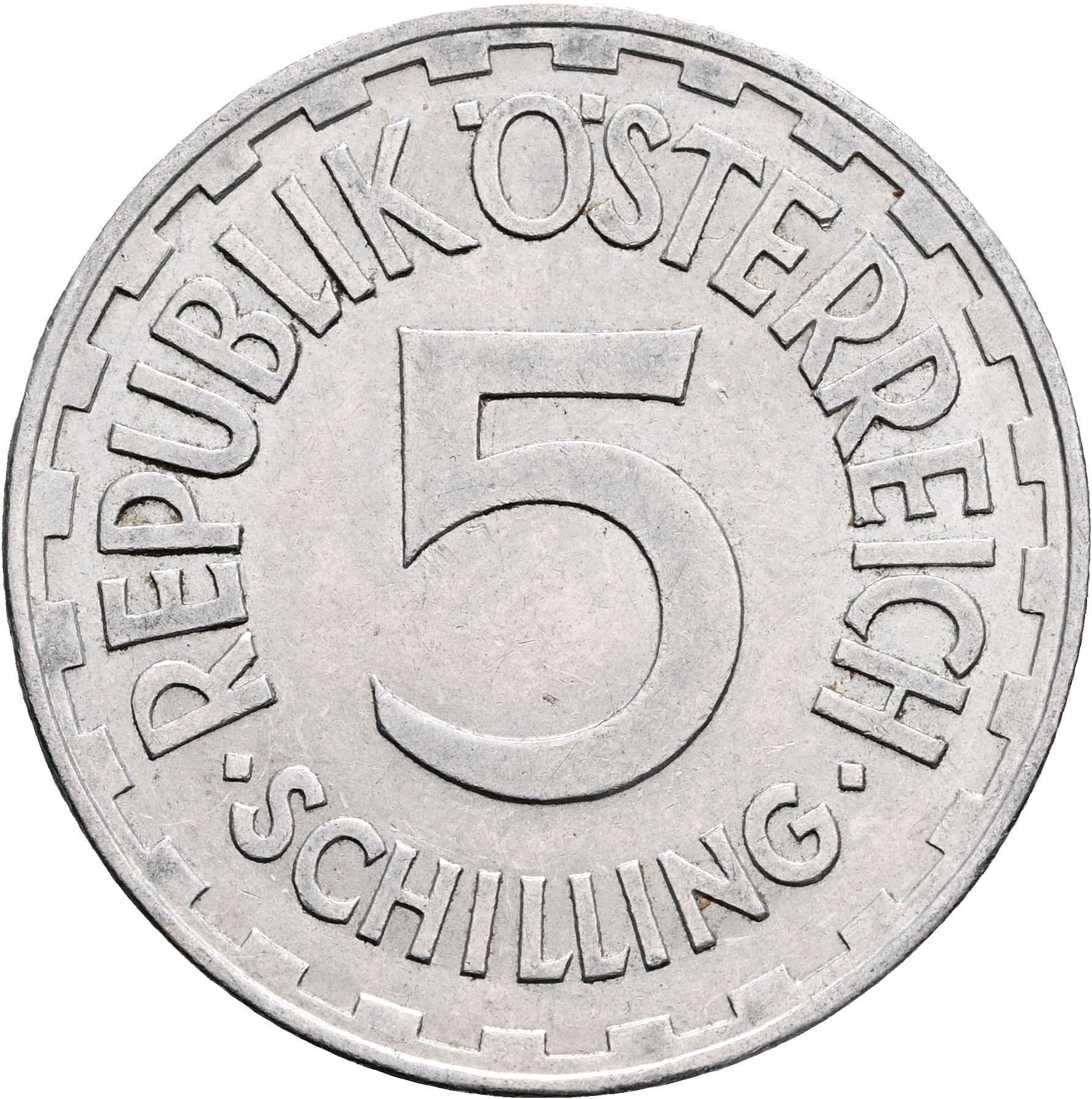 5 Schilling 1952 – Vorderseite