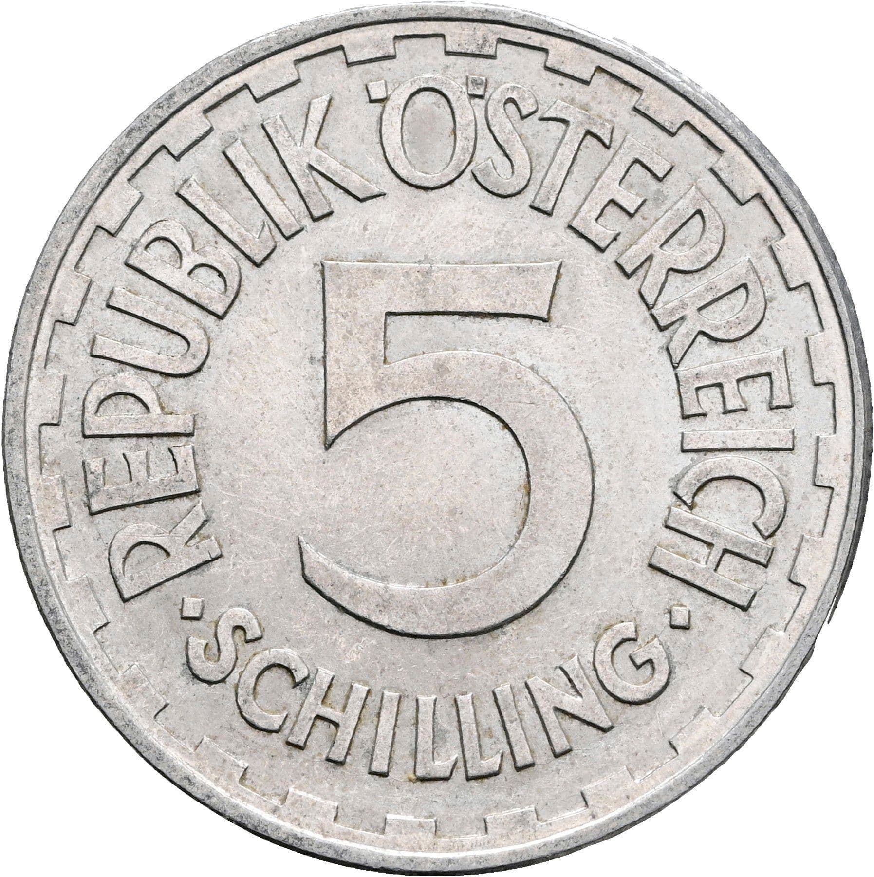 5 Schilling 1952 – Vorderseite