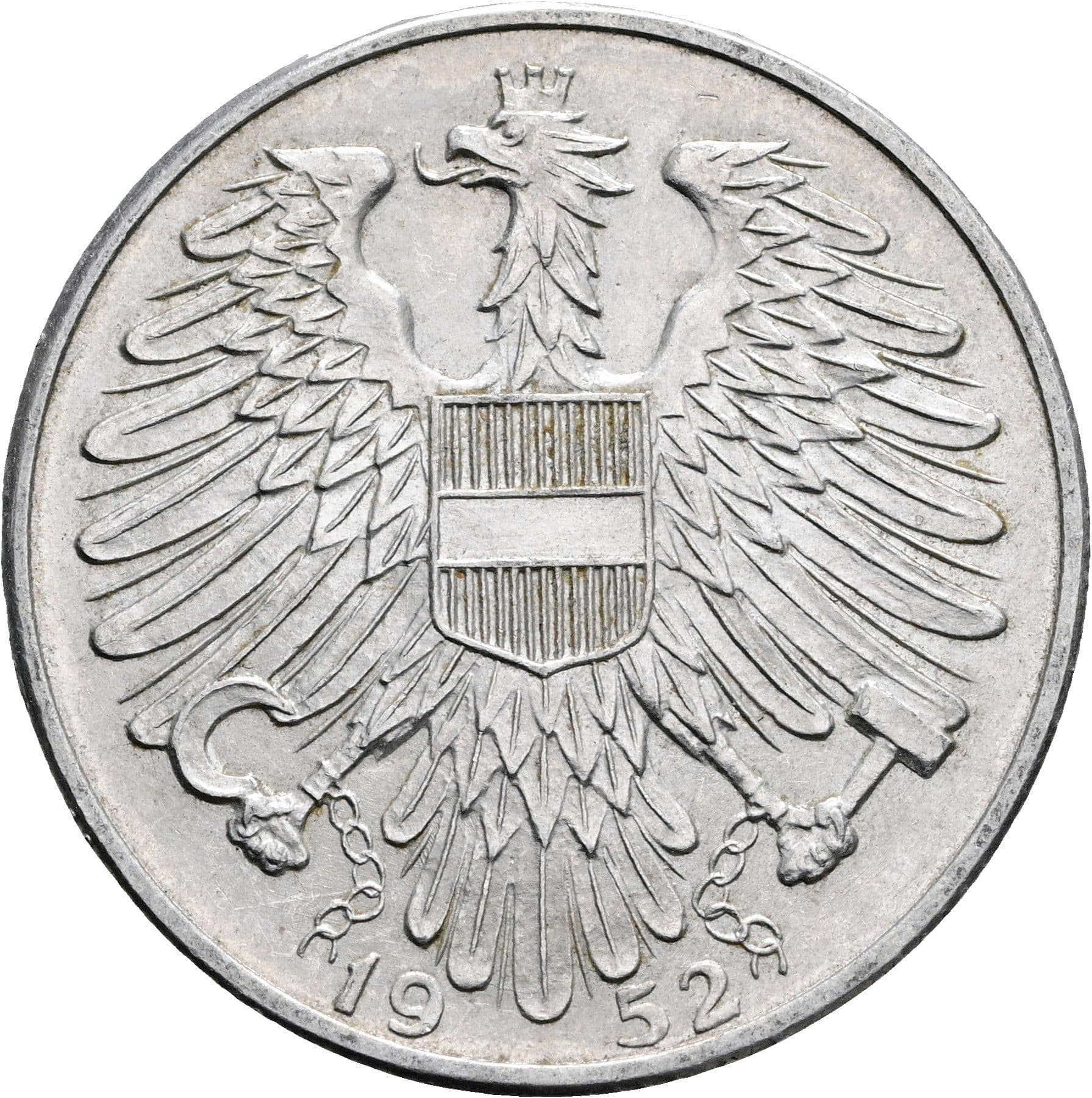 5 Schilling 1952 – Rückseite