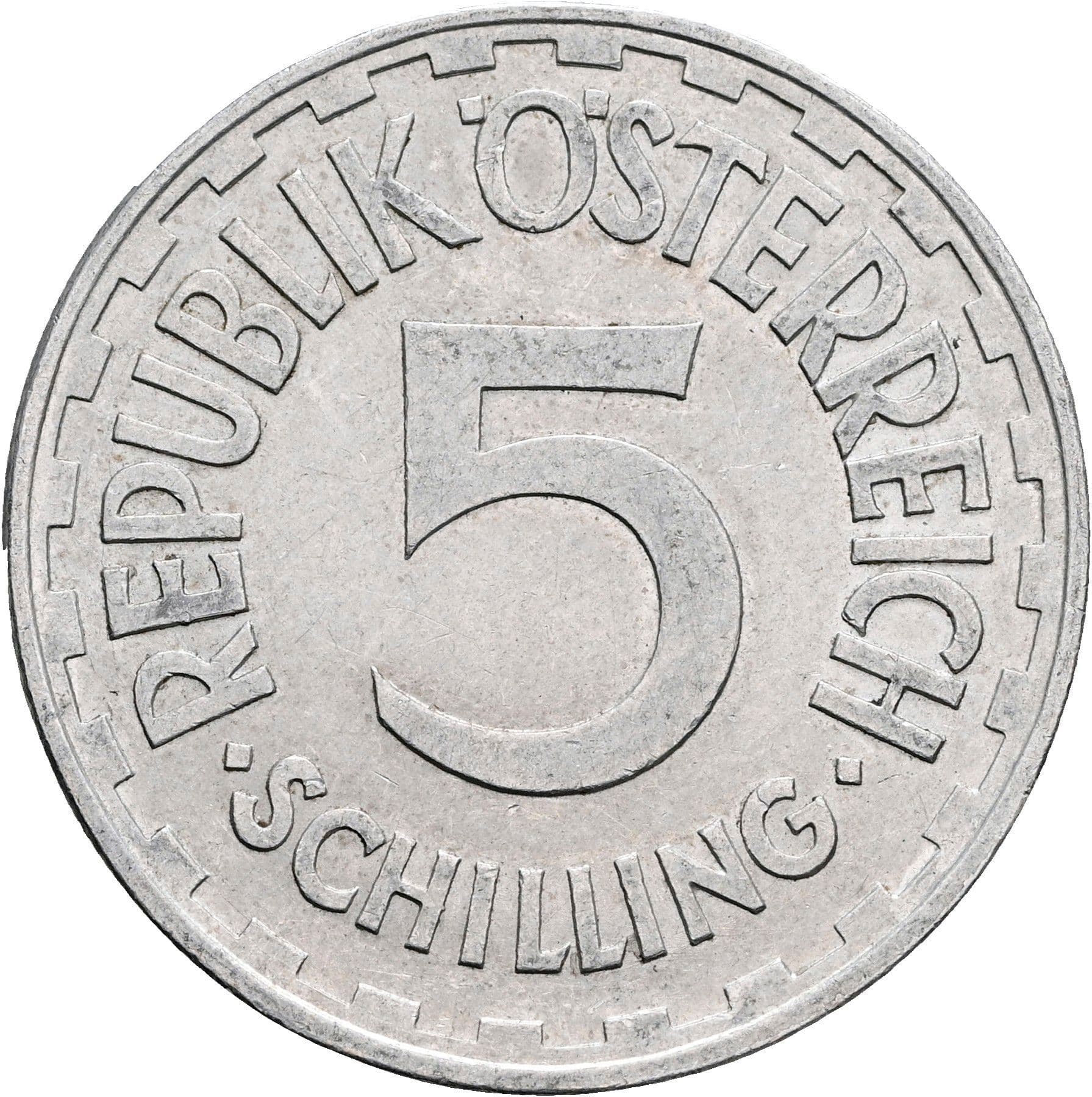 5 Schilling 1952 – Vorderseite