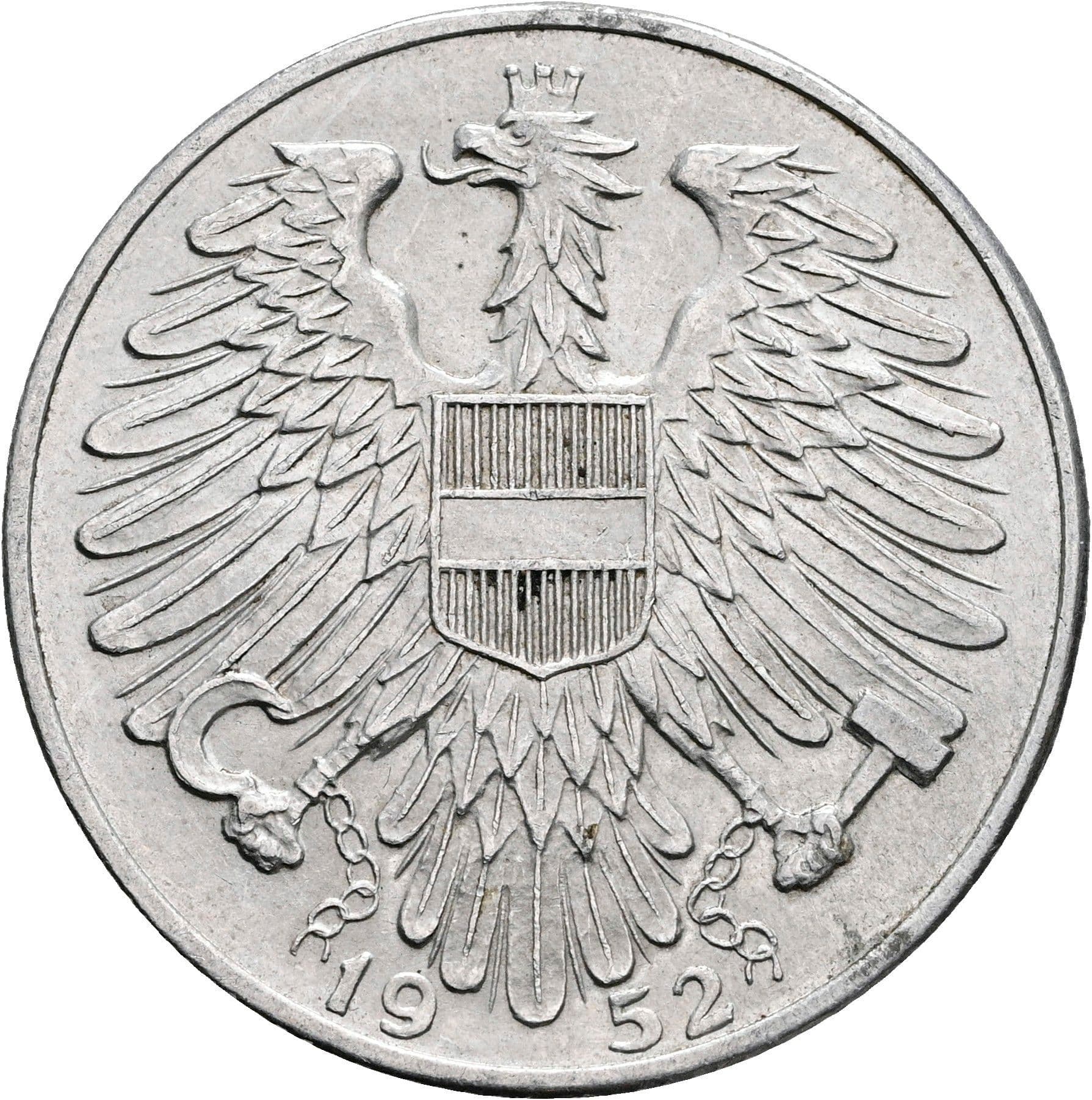 5 Schilling 1952 – Rückseite