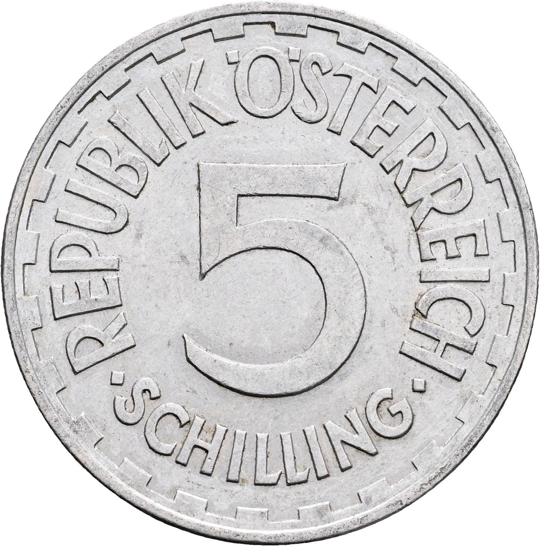5 Schilling 1952 – Vorderseite