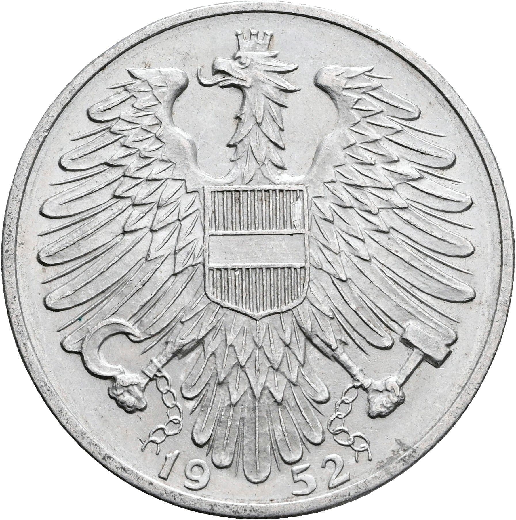 5 Schilling 1952 – Rückseite