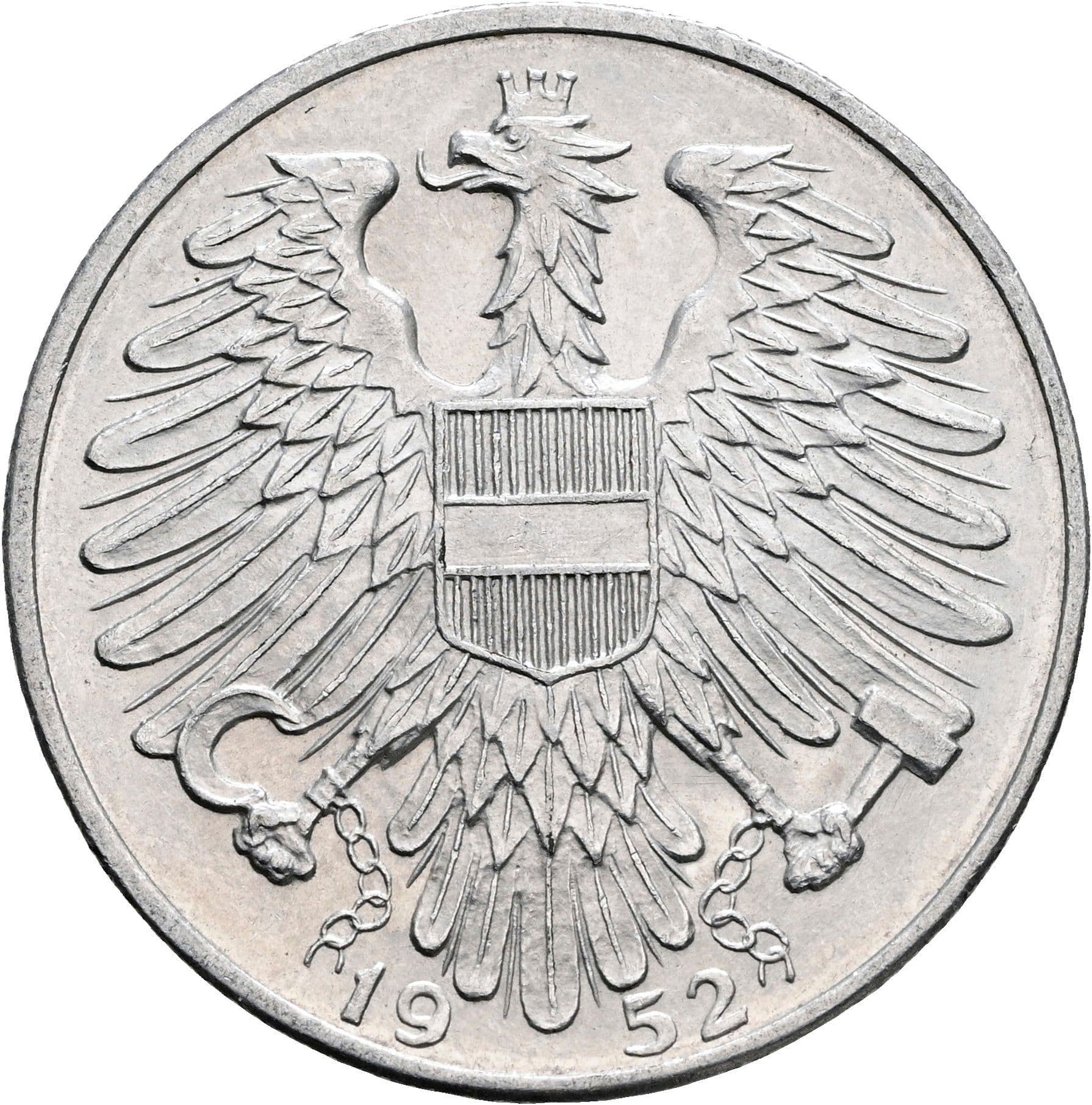 5 Schilling 1952 – Rückseite