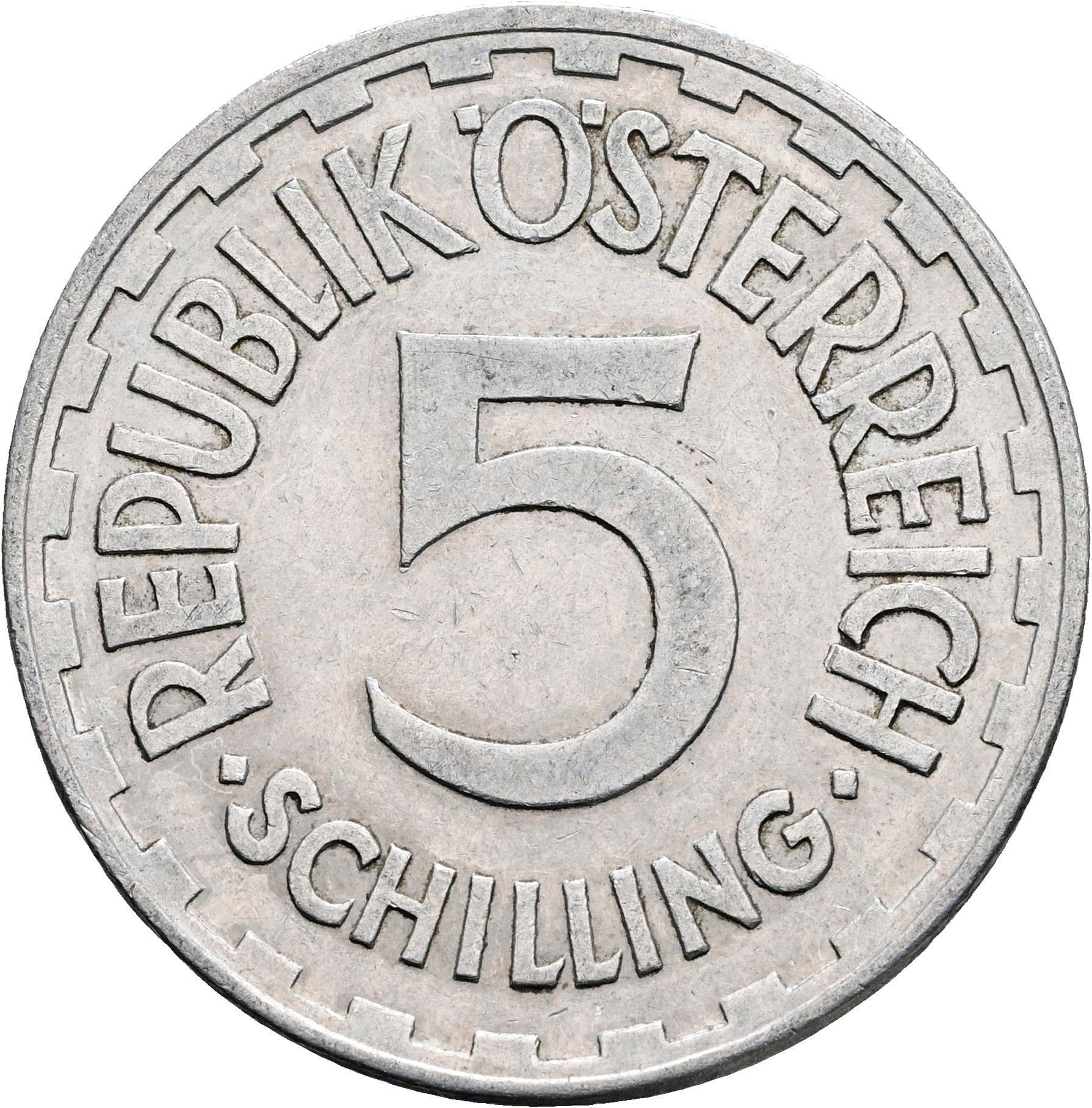 5 Schilling 1952 – Vorderseite