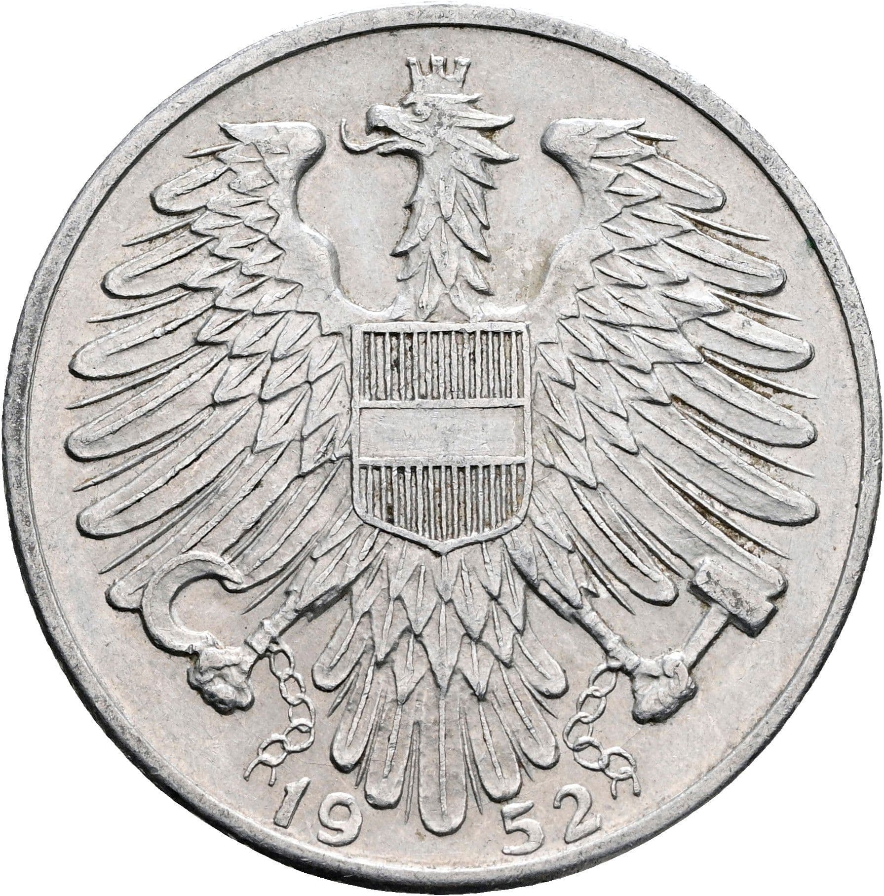 5 Schilling 1952 – Rückseite