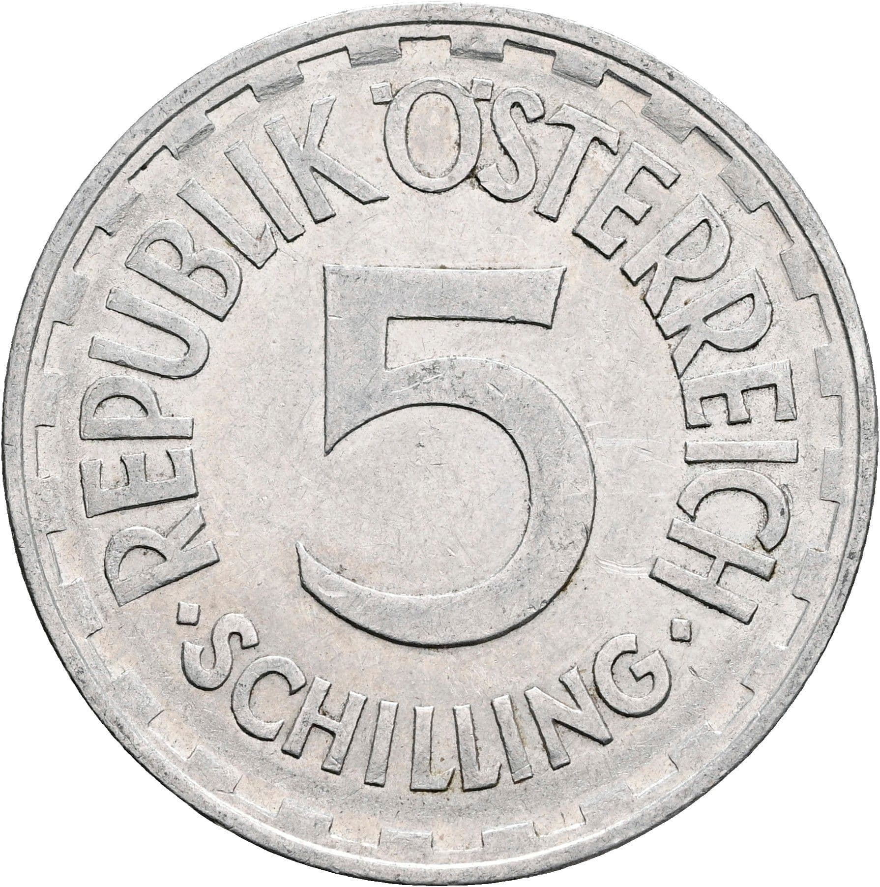 5 Schilling 1952 – Vorderseite
