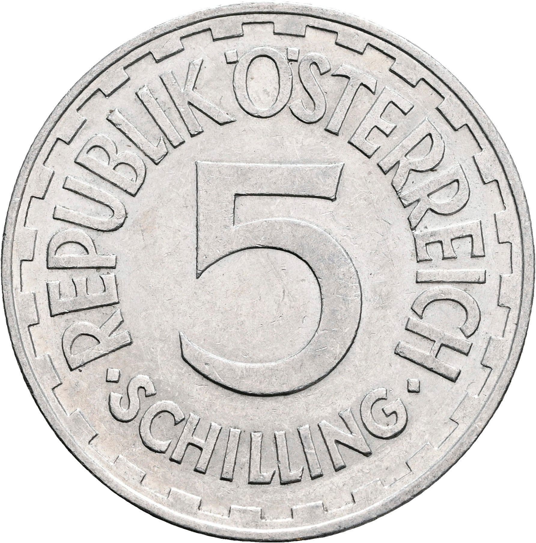 5 Schilling 1952 – Vorderseite