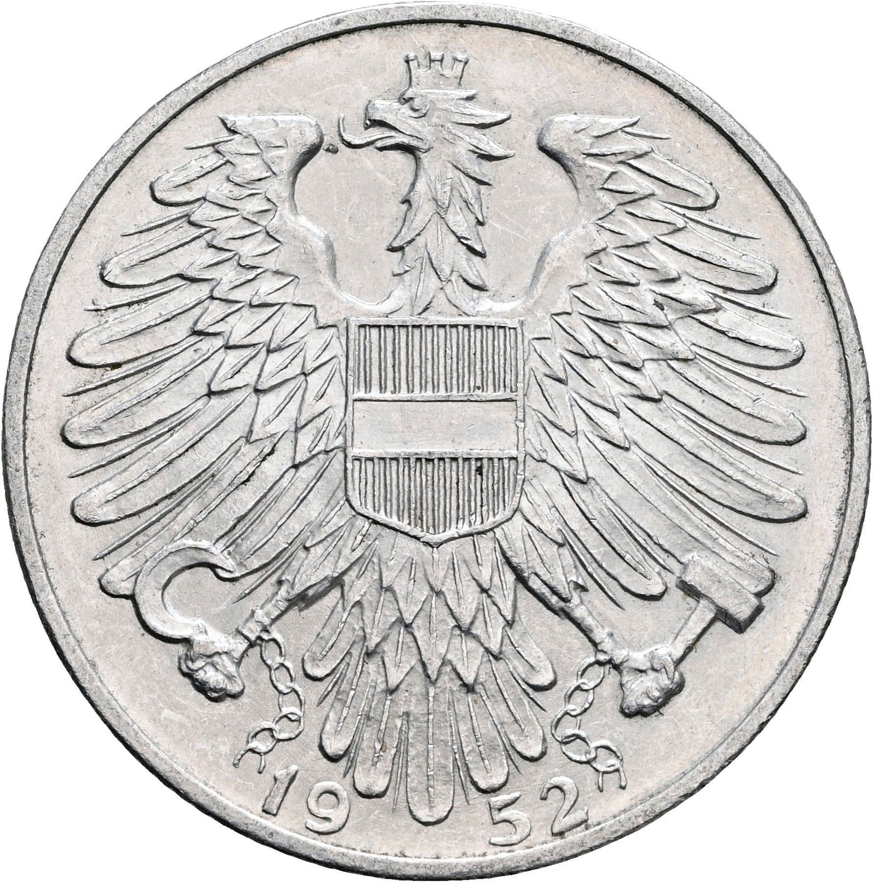 5 Schilling 1952 – Rückseite