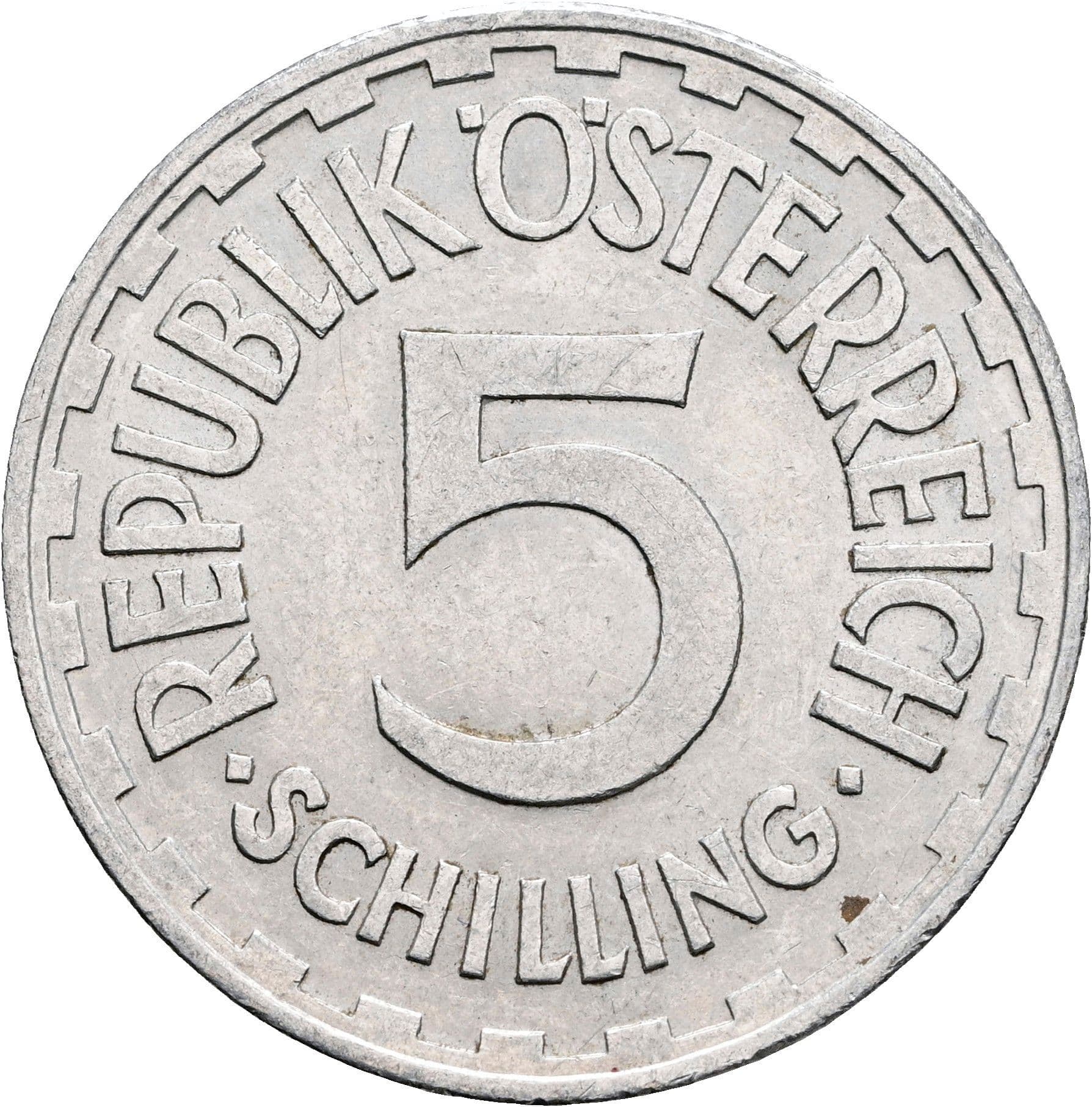 5 Schilling 1952 – Vorderseite