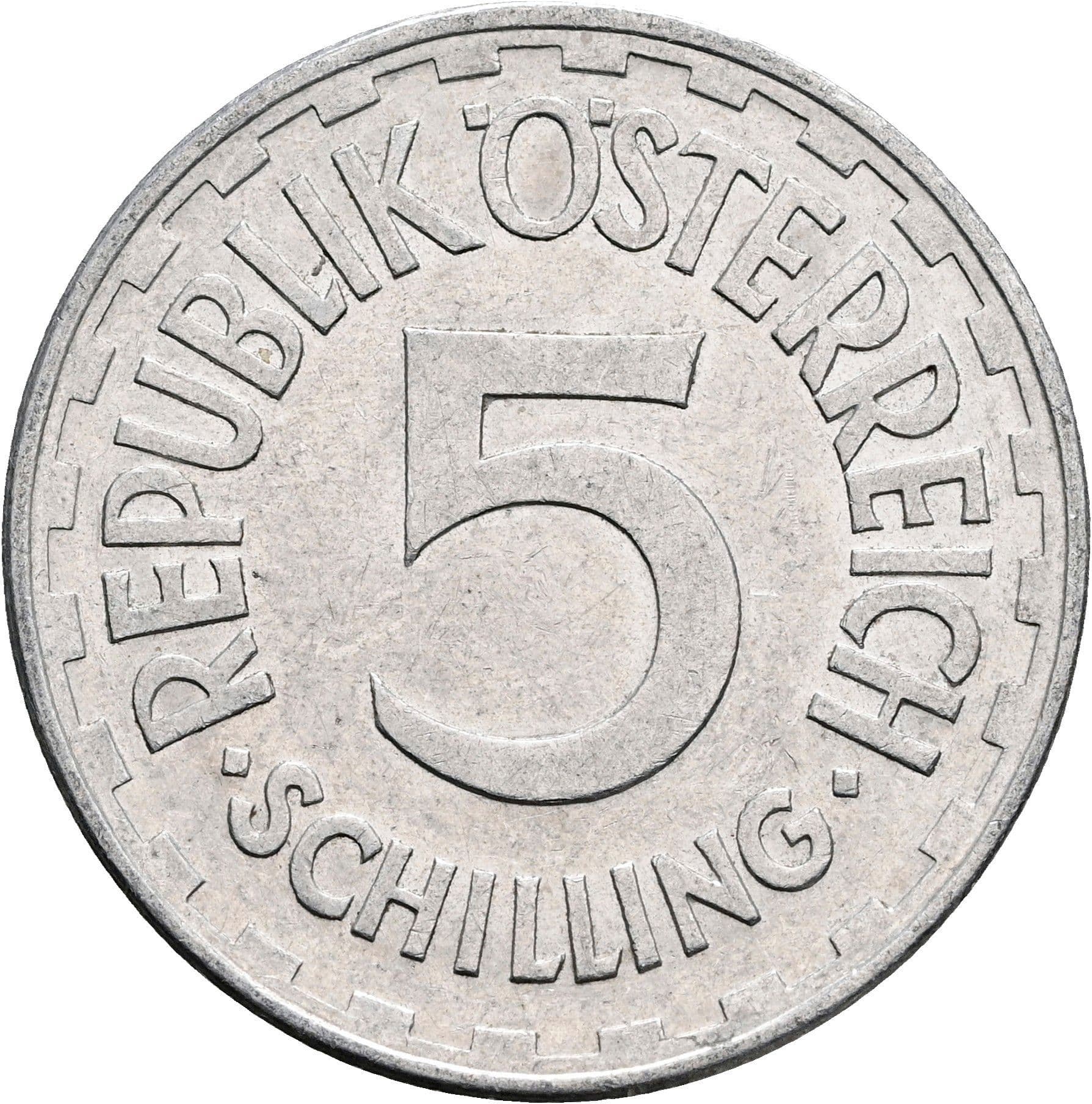 5 Schilling 1952 – Vorderseite