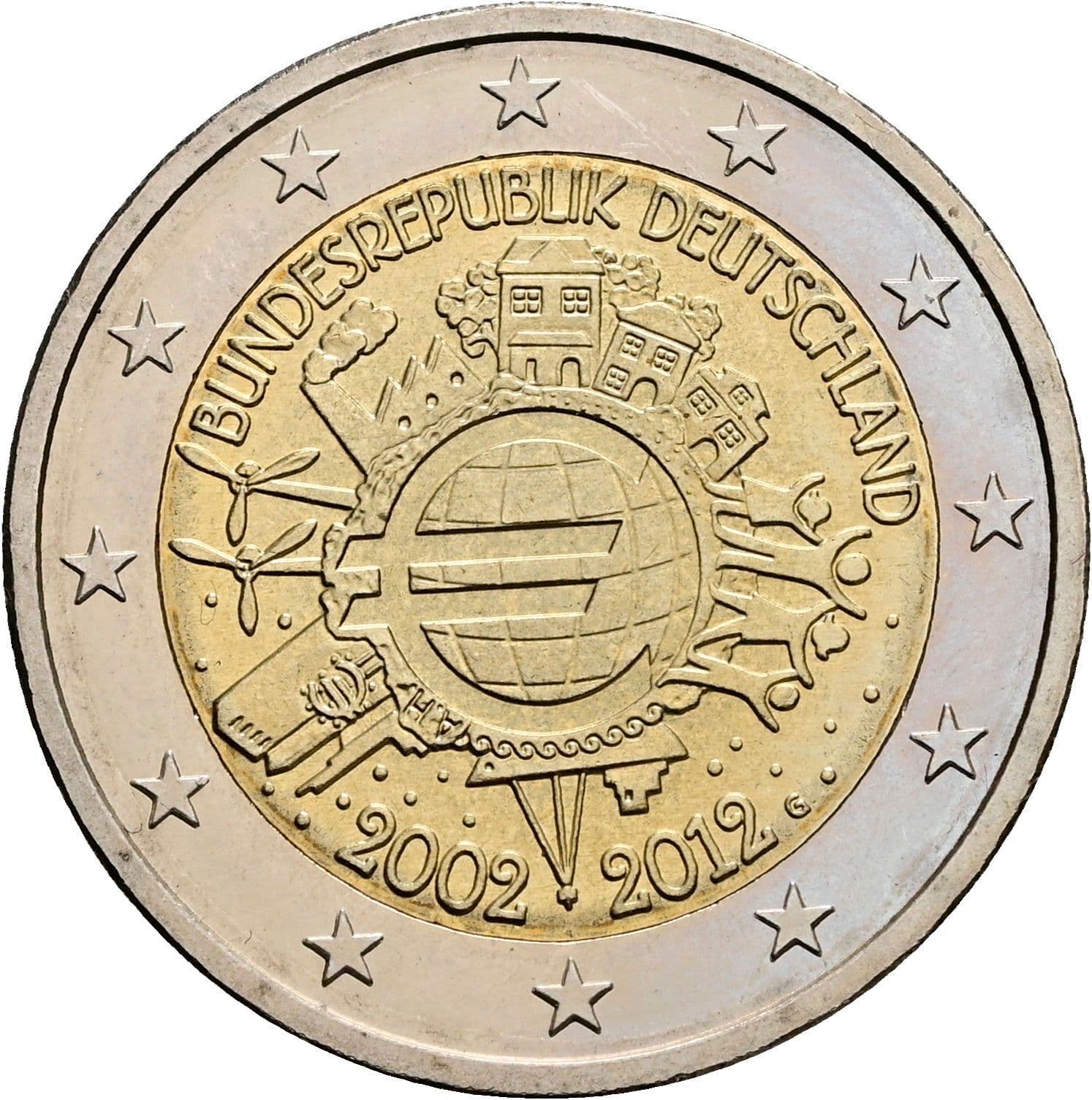 2 Euro 2012 G – Rückseite