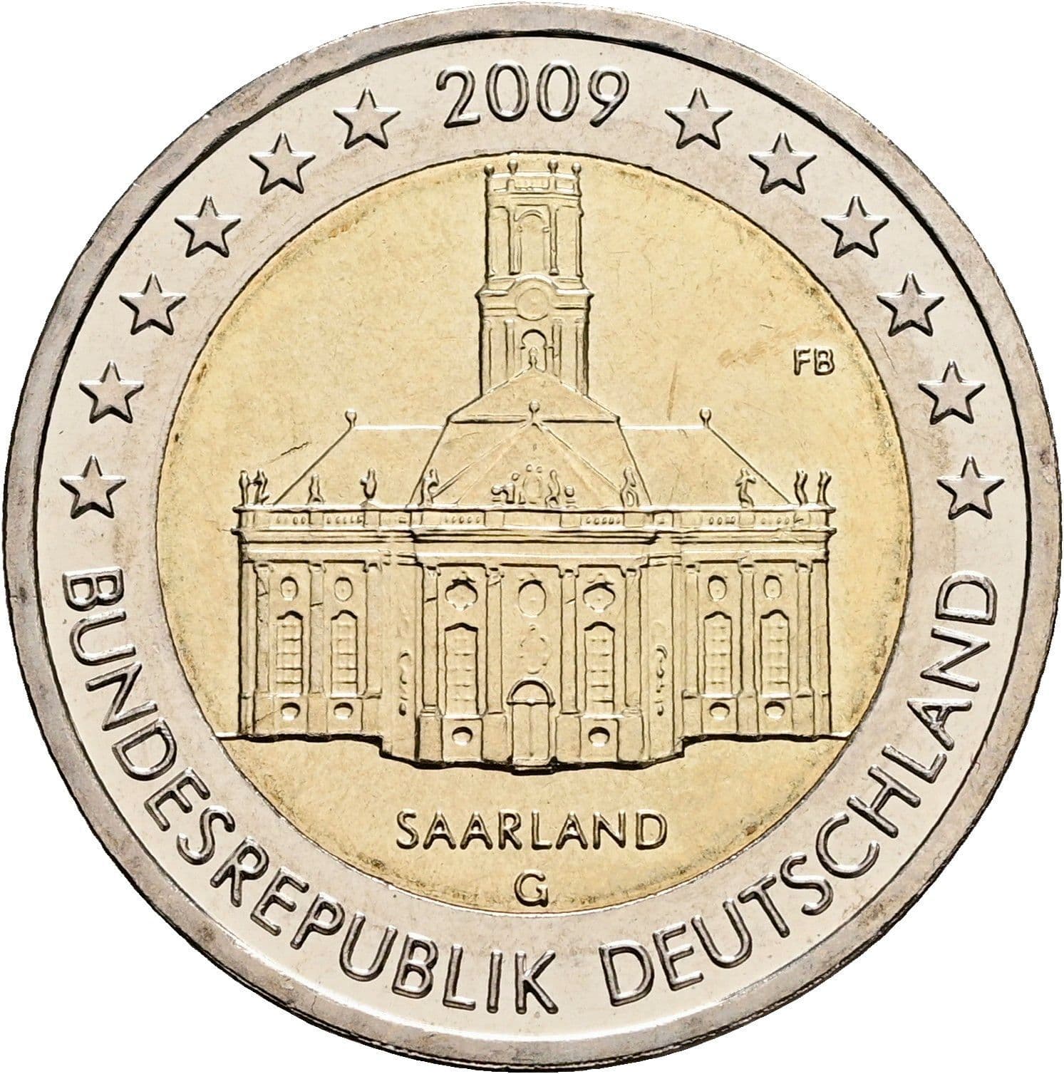 2 Euro 2009 G – Rückseite