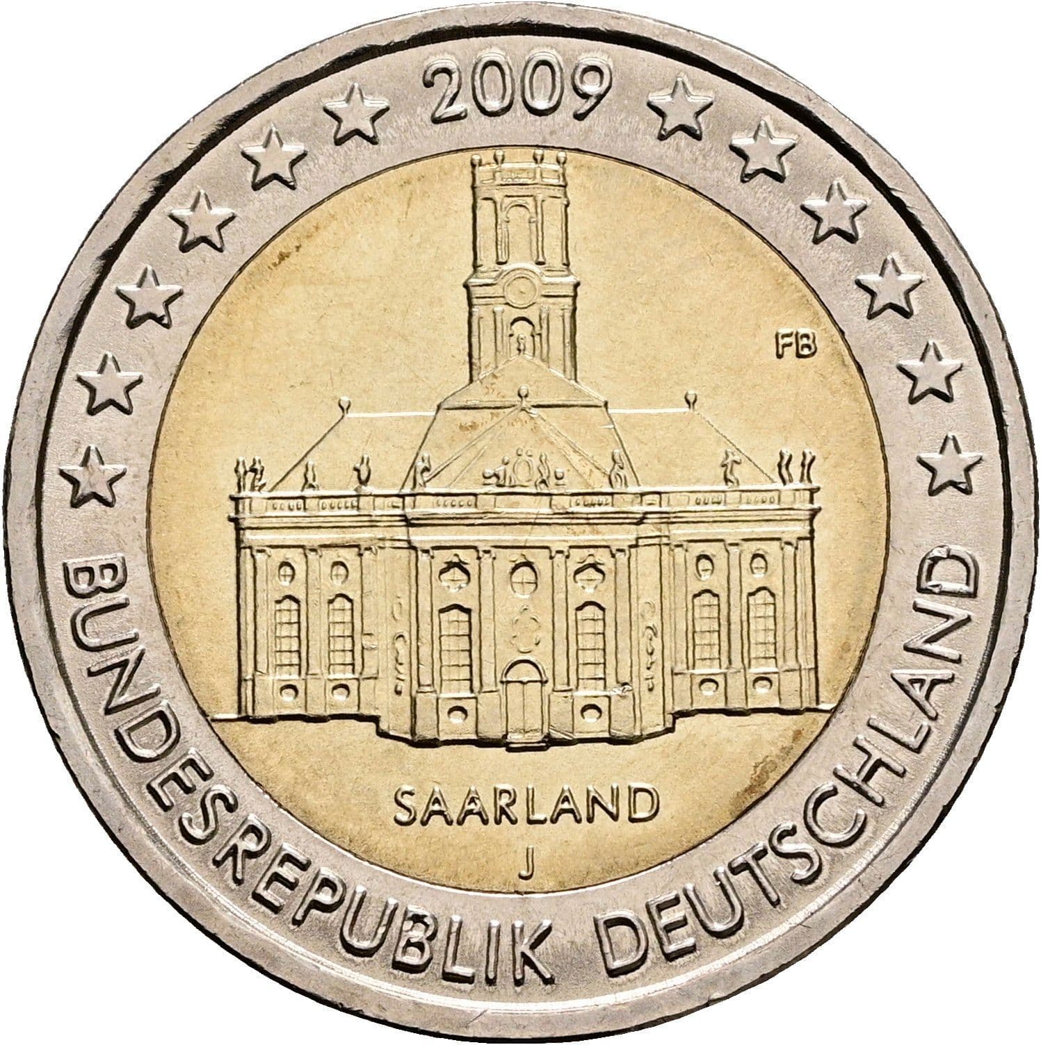 2 Euro 2009 J – Rückseite