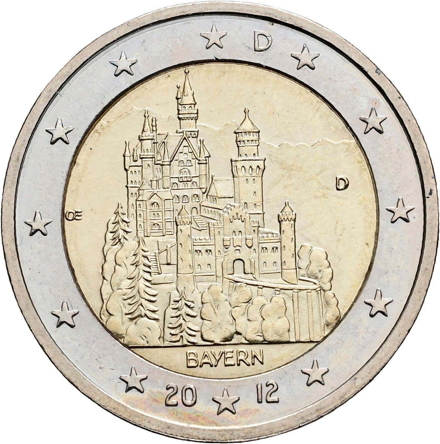 2 Euro 2012 D – Rückseite