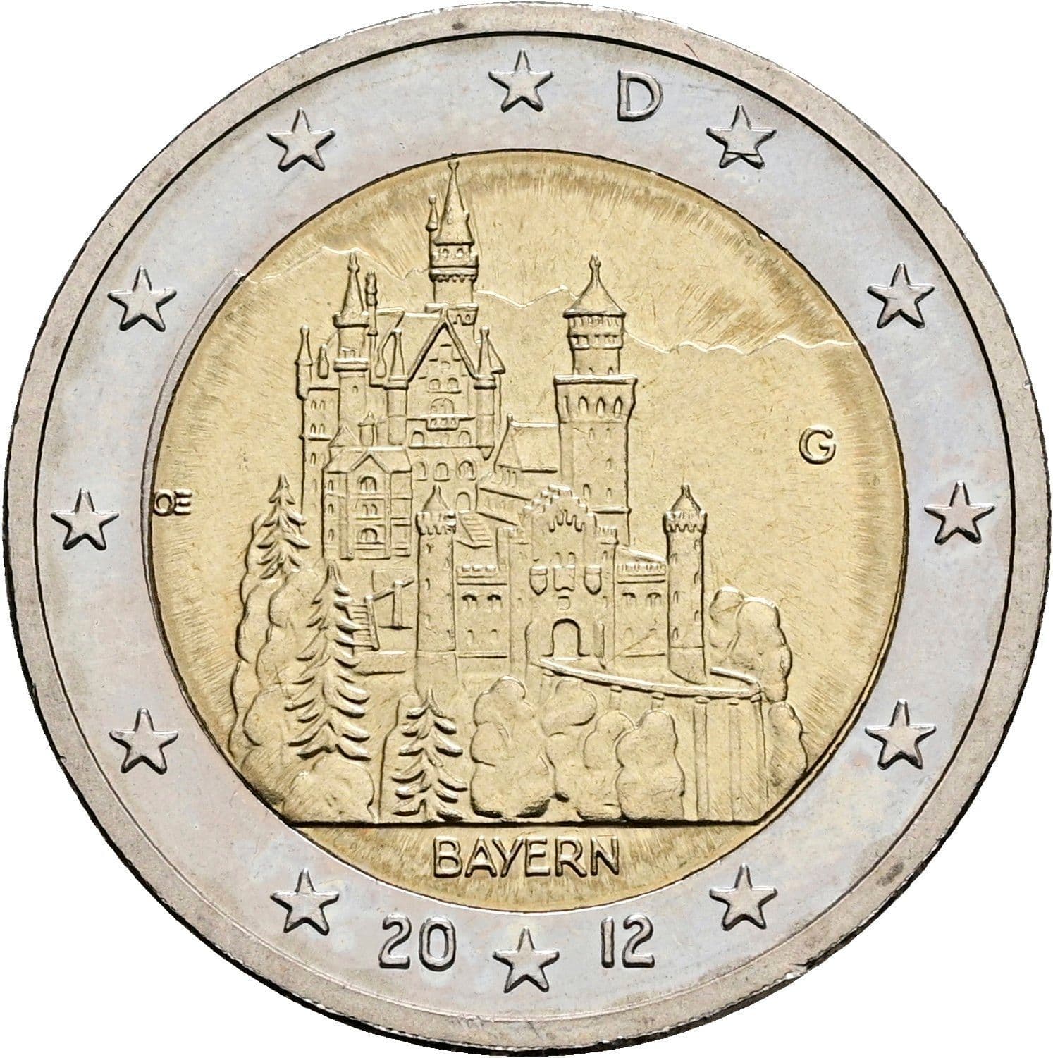 2 Euro 2012 G – Rückseite