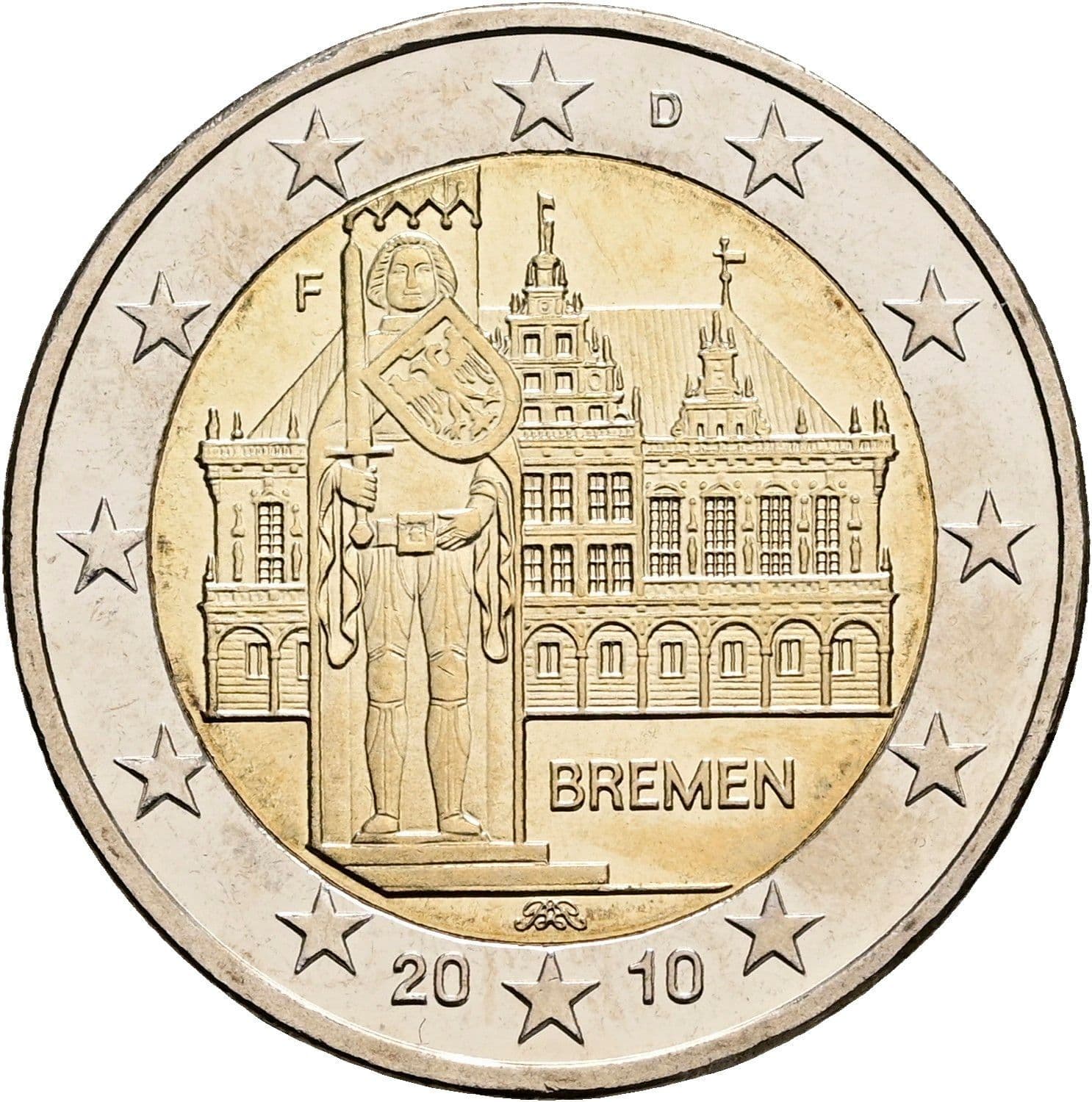 2 Euro 2010 F – Rückseite