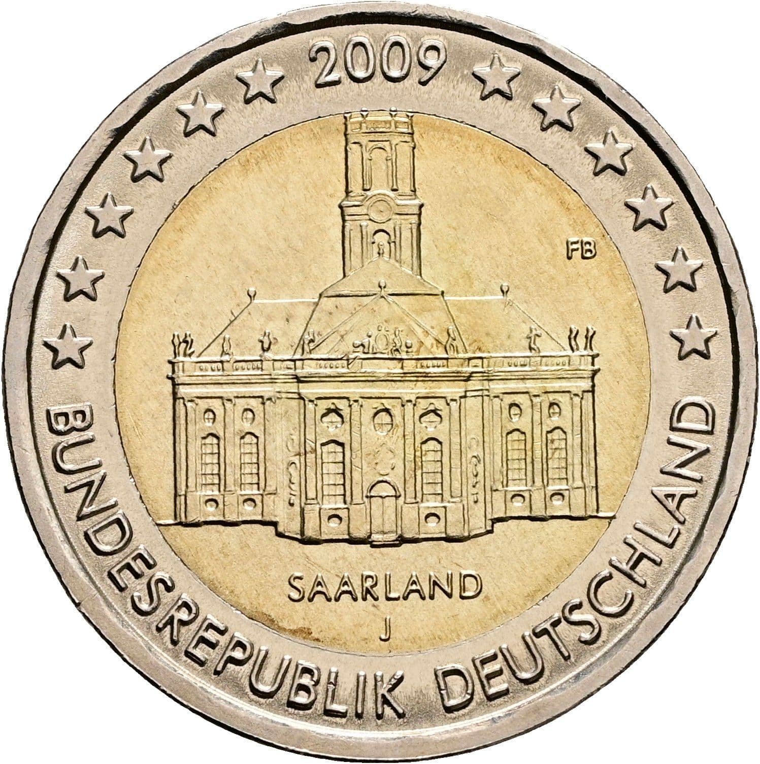2 Euro 2009 J – Rückseite