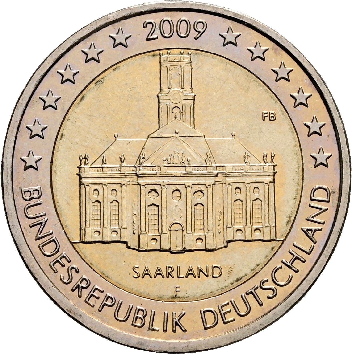 2 Euro 2009 F – Rückseite