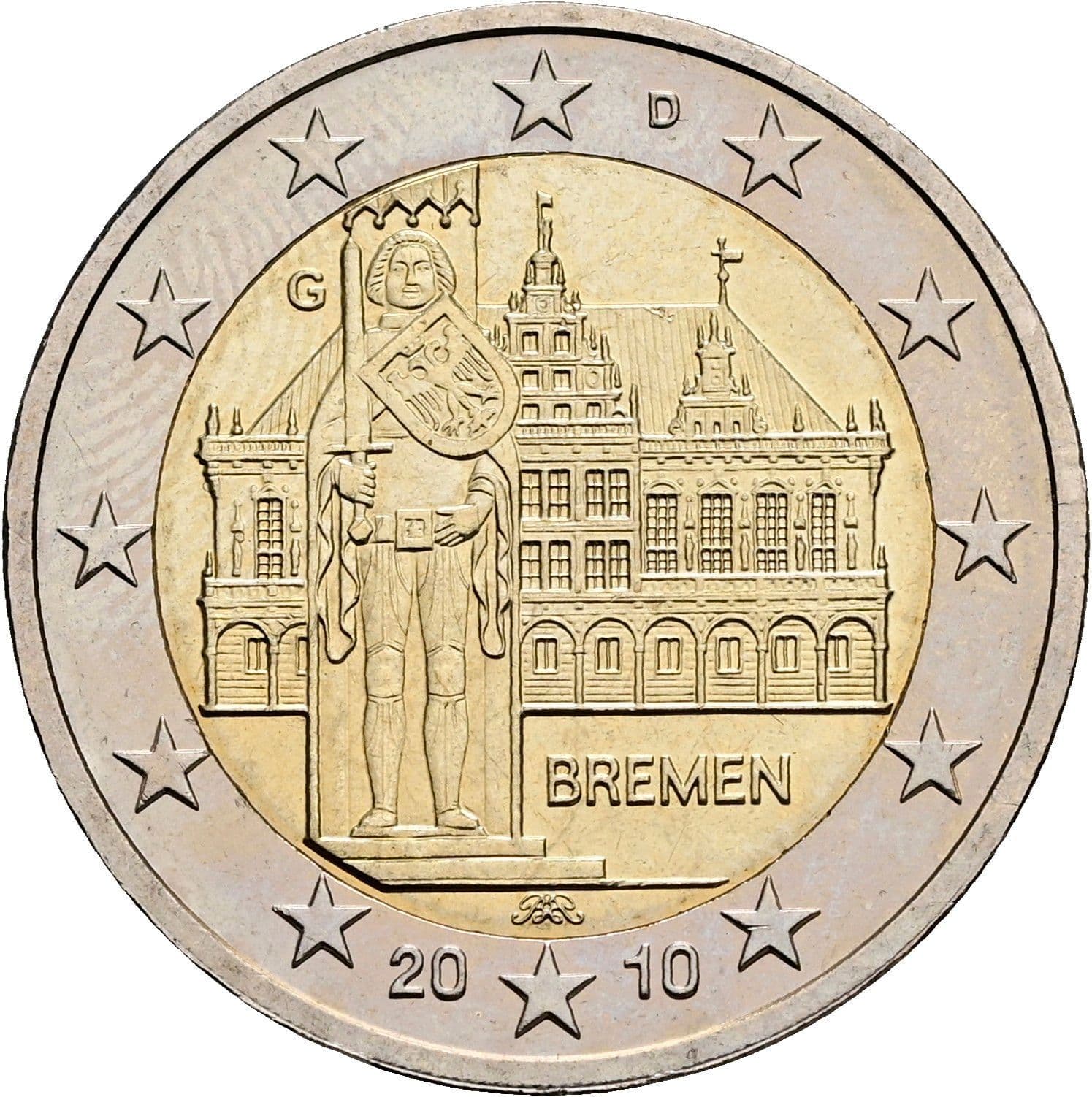 2 Euro 2010 G – Rückseite