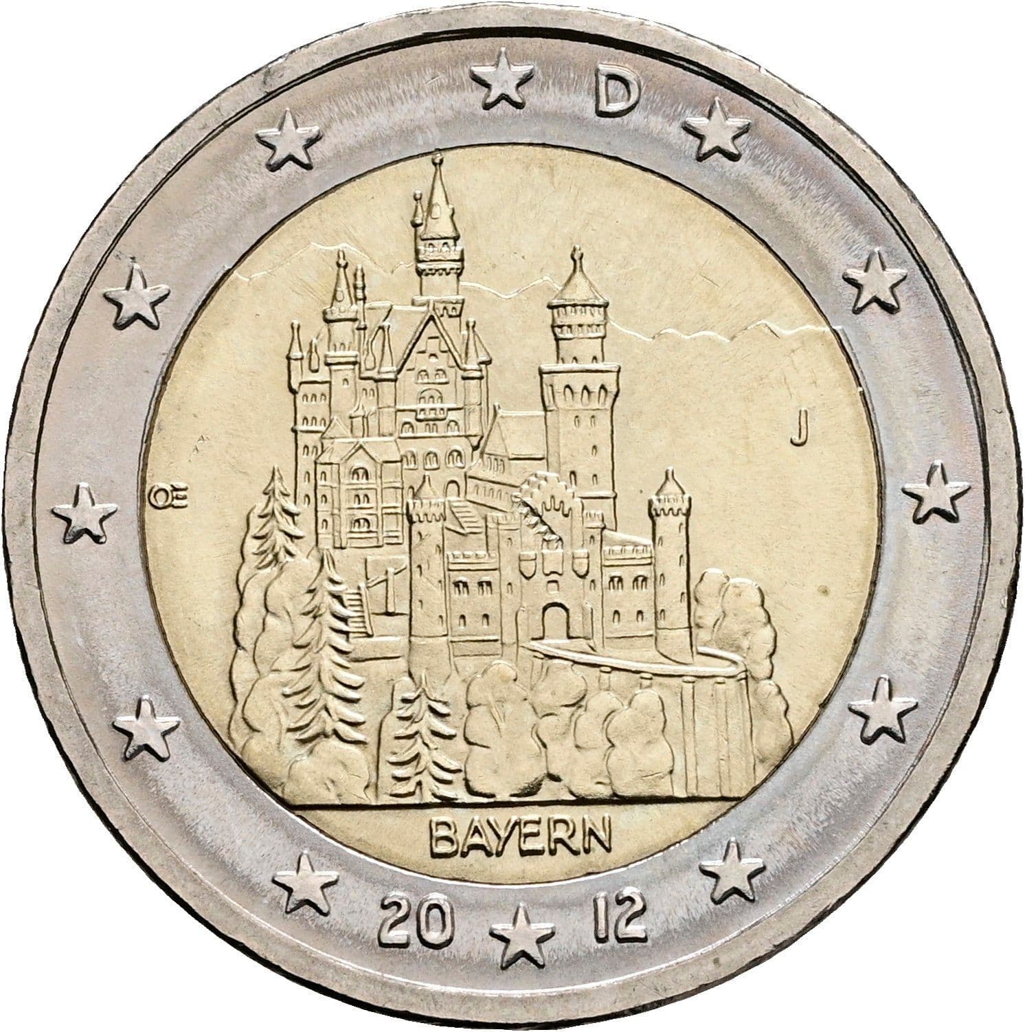 2 Euro 2012 J – Rückseite