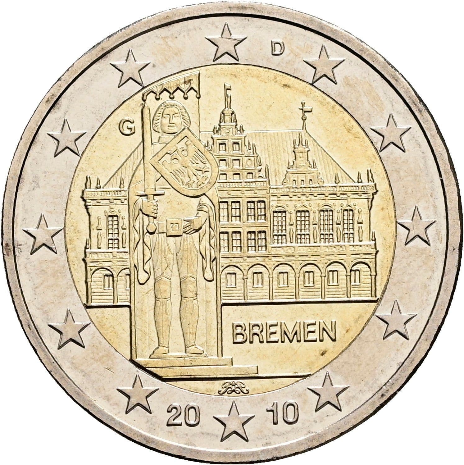 2 Euro 2010 G – Rückseite