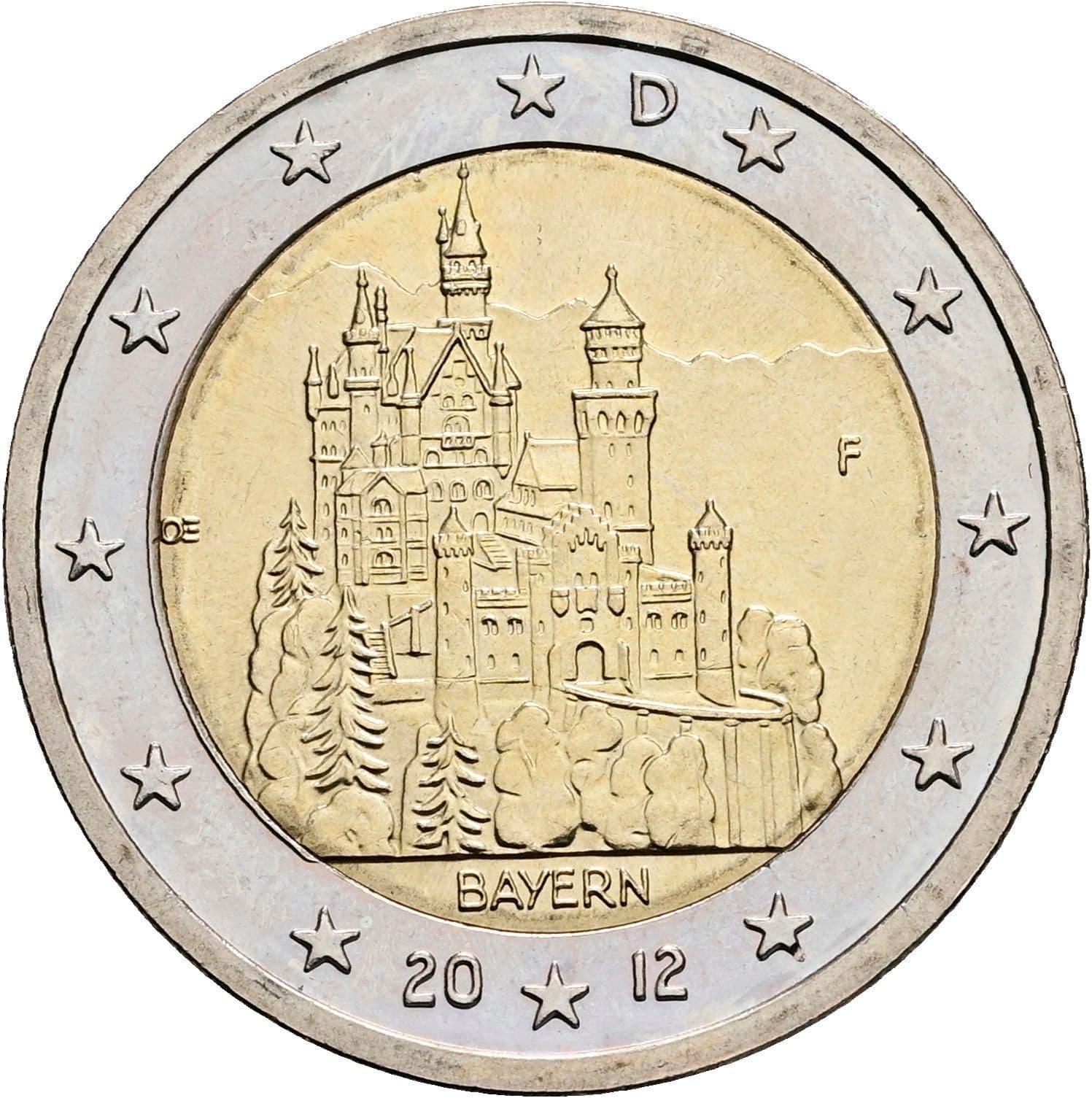2 Euro 2012 F – Rückseite