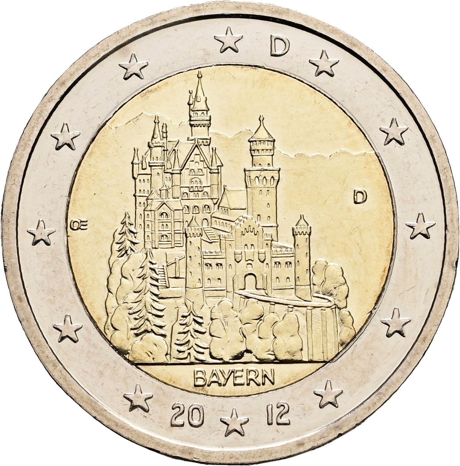 2 Euro 2012 D – Rückseite