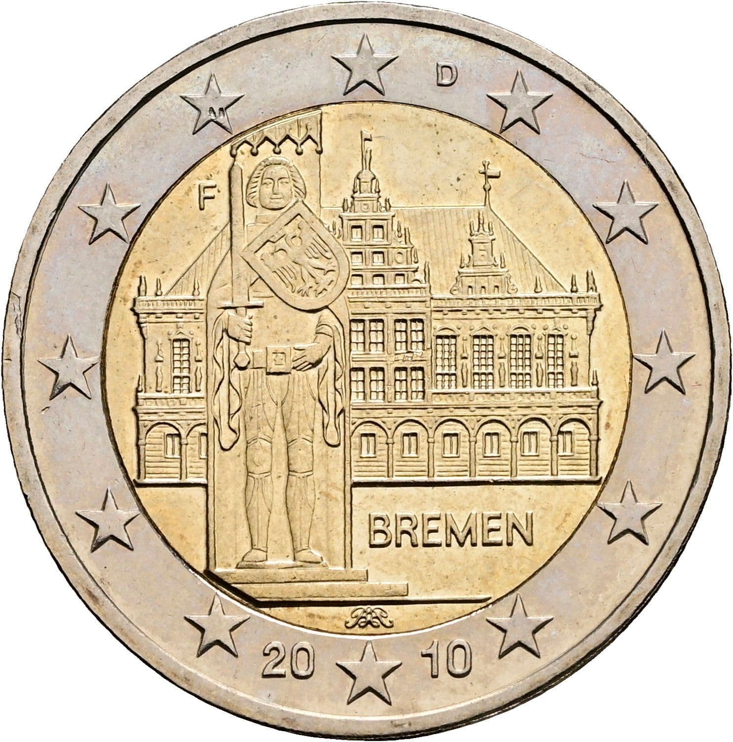 2 Euro 2010 F – Rückseite