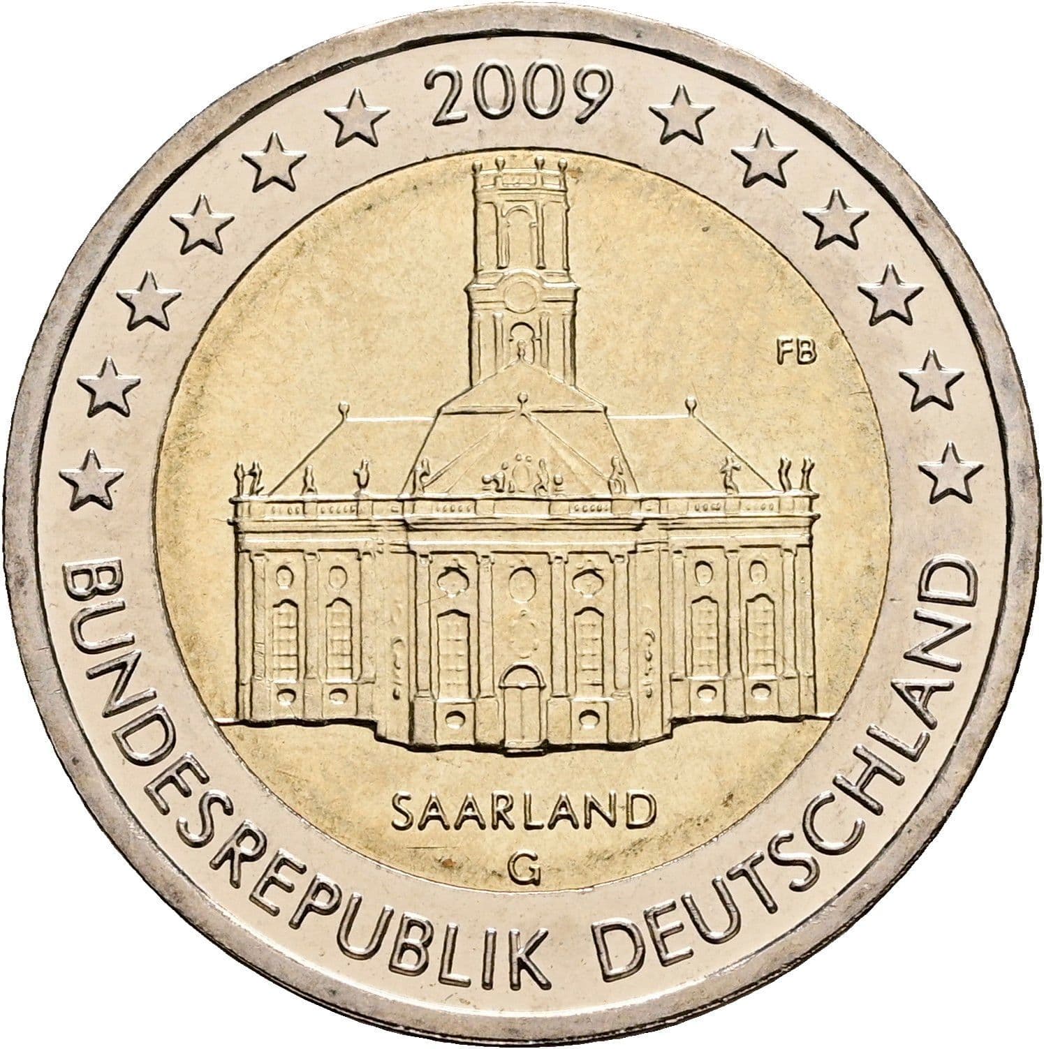 2 Euro 2009 G – Rückseite