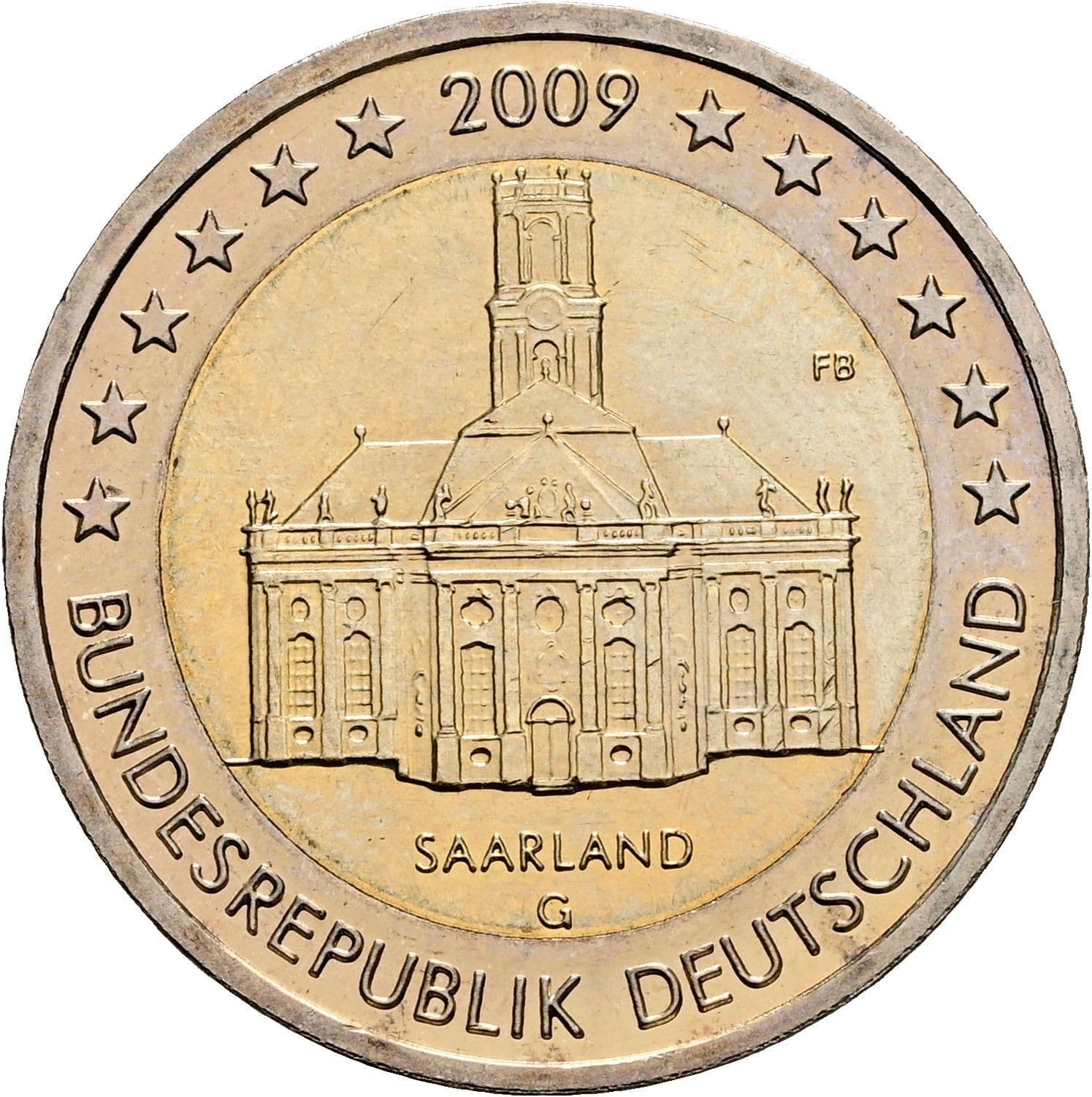 2 Euro 2009 G – Rückseite
