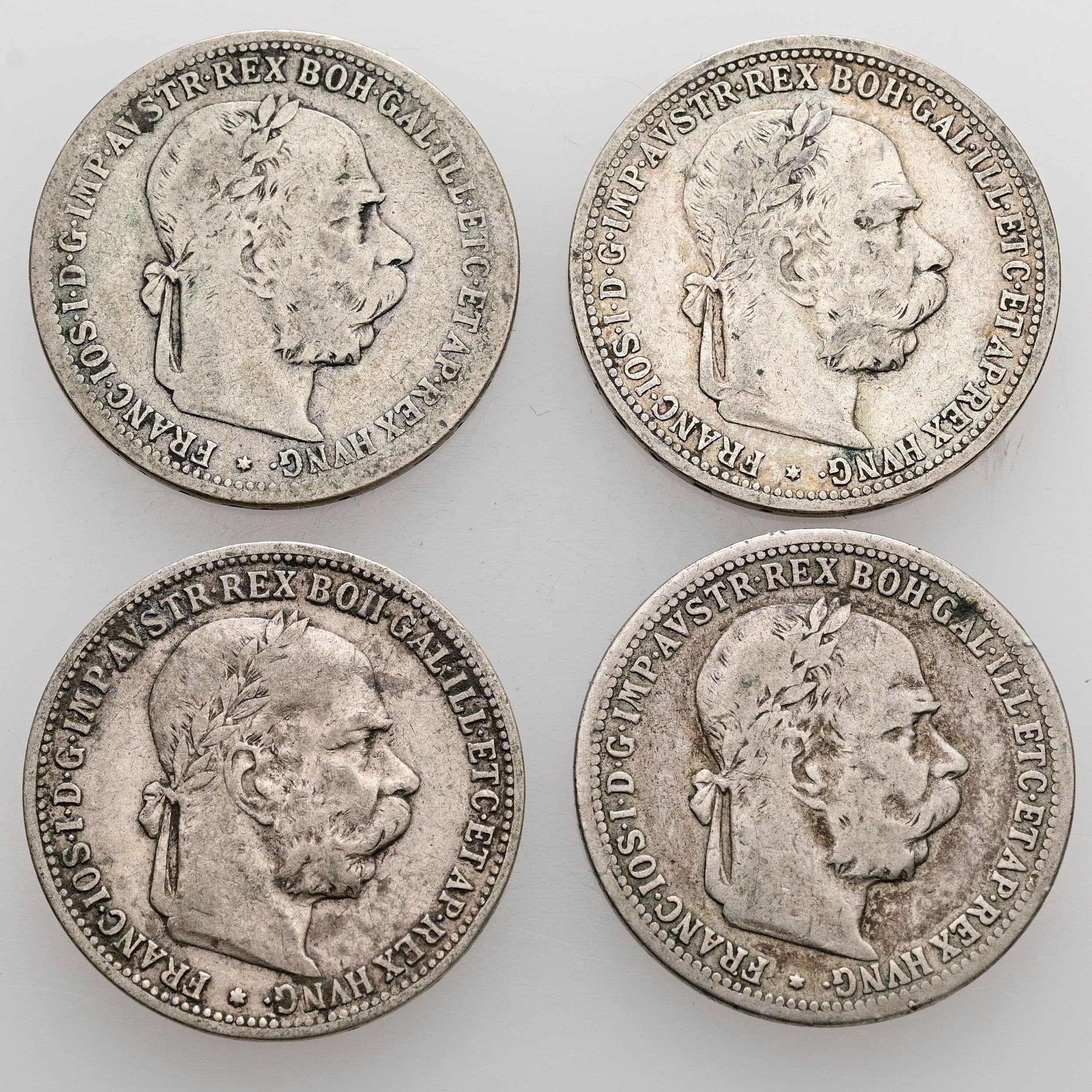 Lot 4x 1 Krone