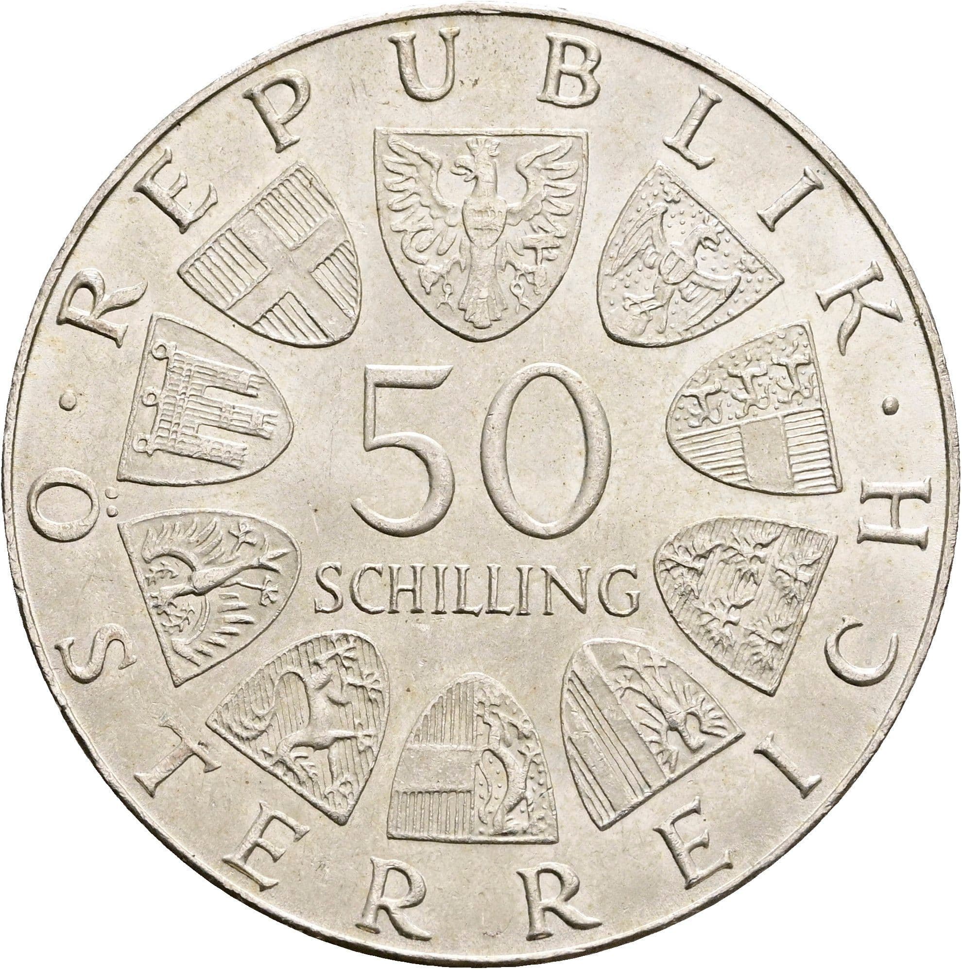 50 Schilling 1972 – Vorderseite
